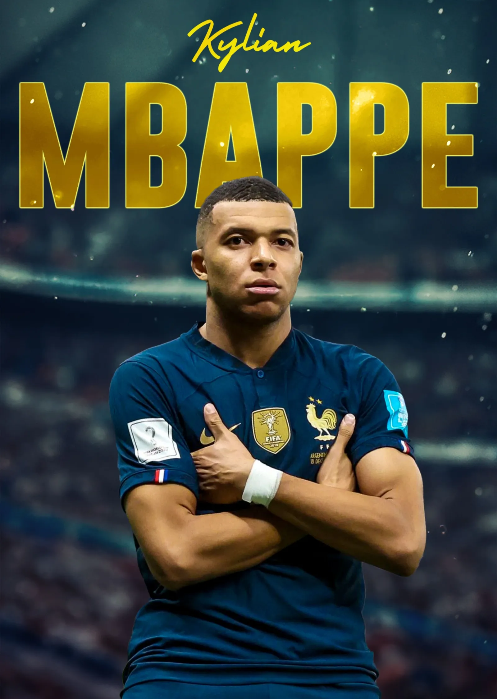 Kylian Mbappé: Fransa Milli Takımı metal tablo