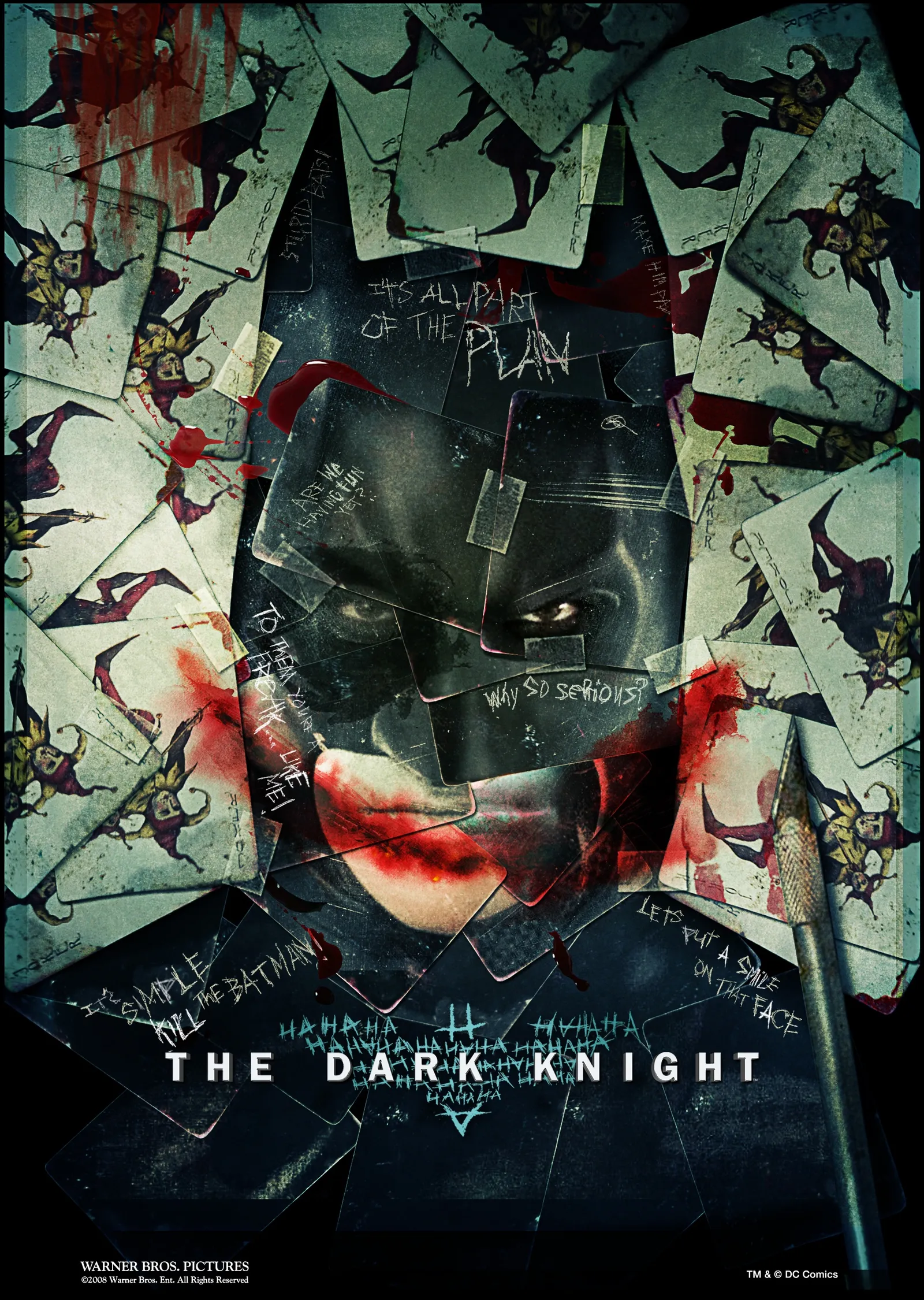 The Dark Knight Joker Kartları metal tablo