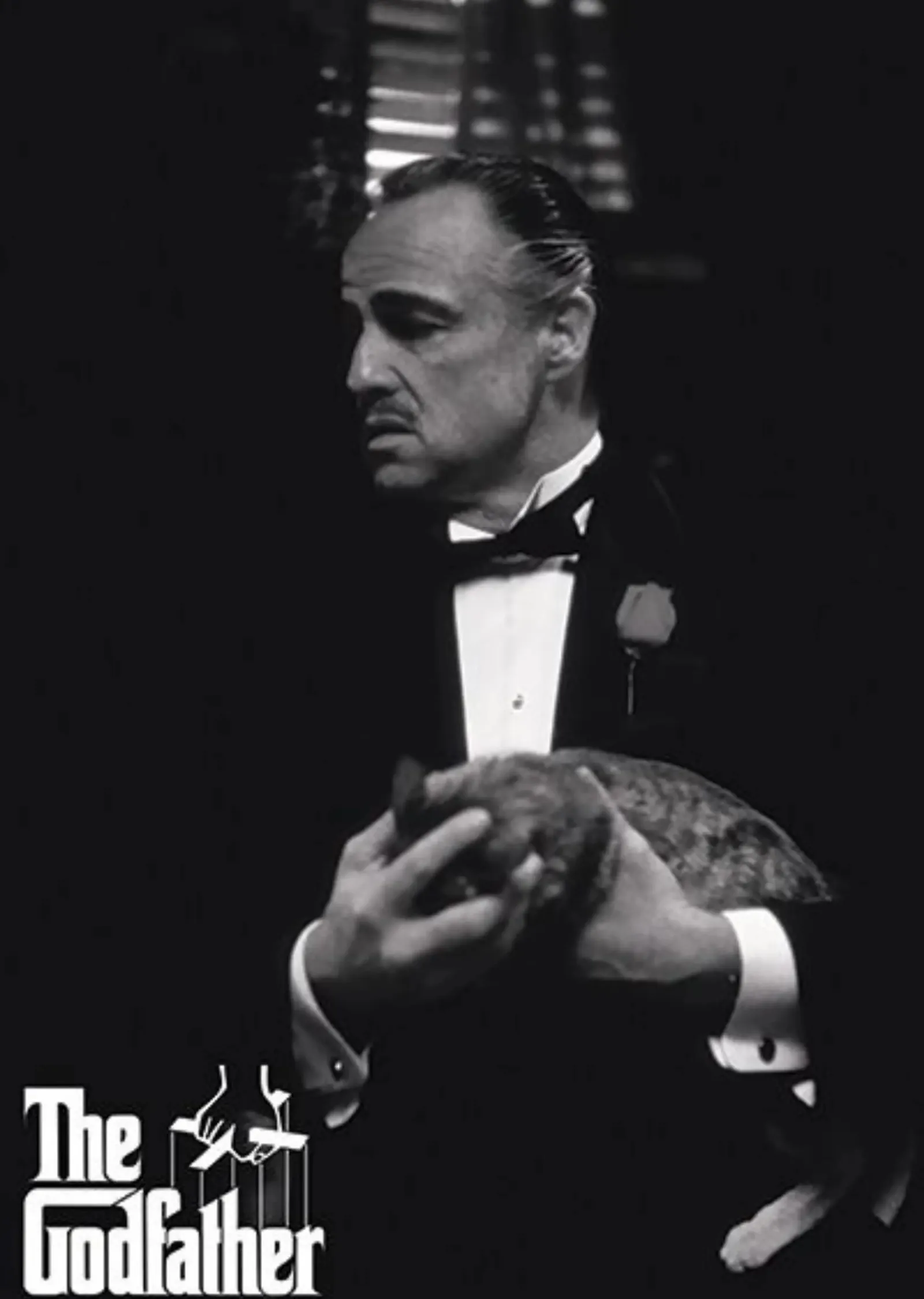 The Godfather - Siyah Beyaz metal tablo