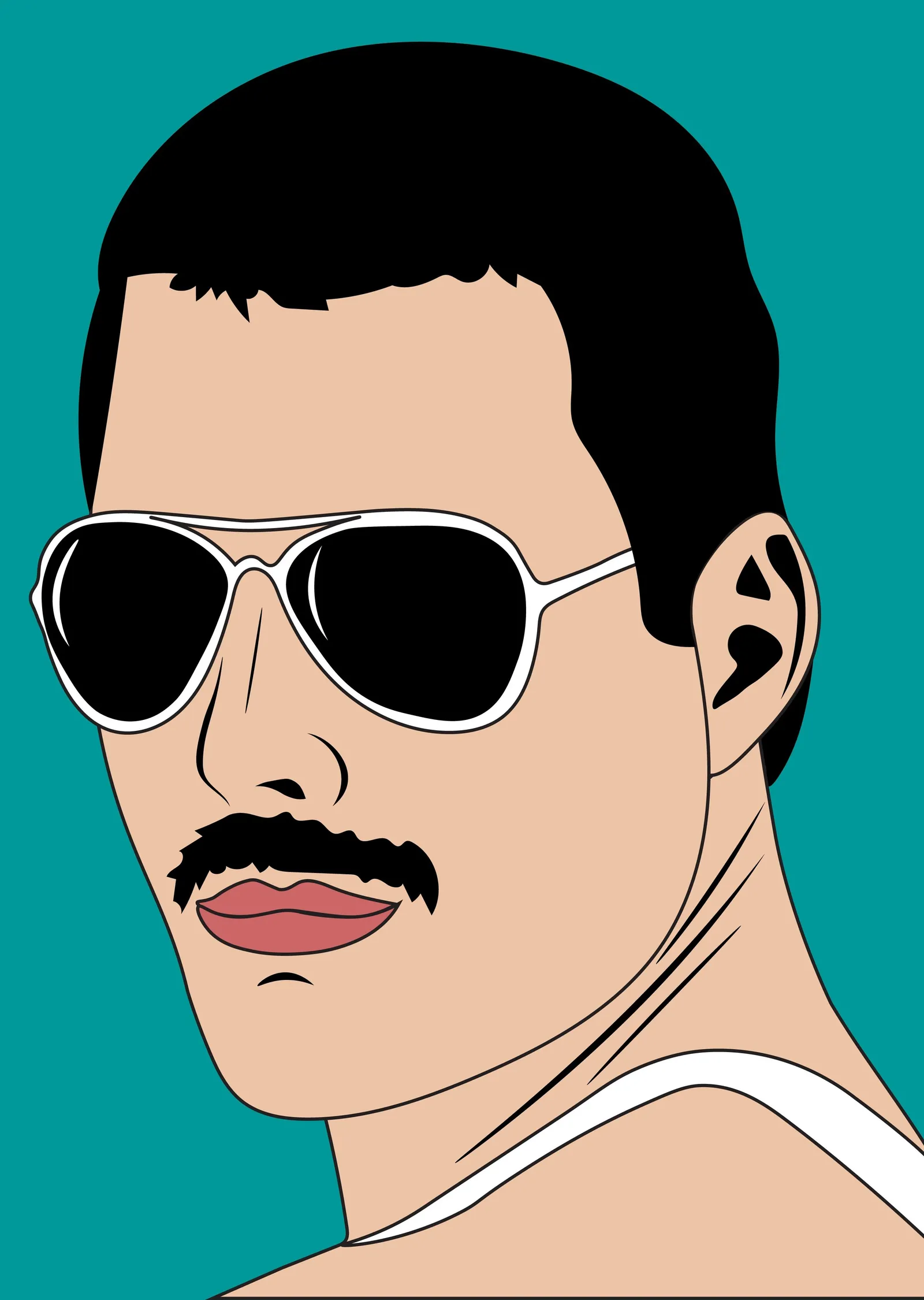 Freddie Mercury Portresi metal tablo