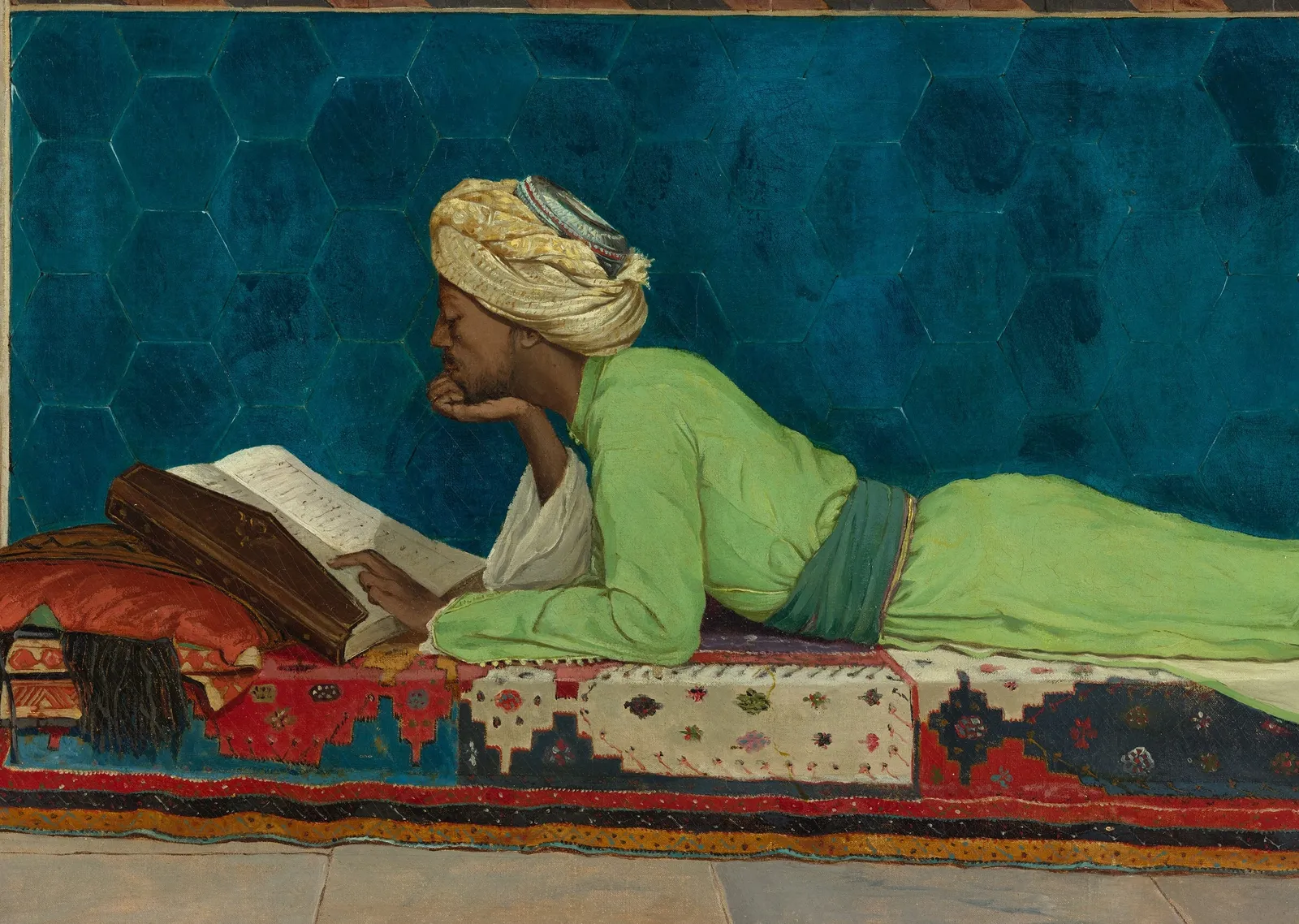 Osman Hamdi Bey: Genç Emiri Eğitimi metal tablo