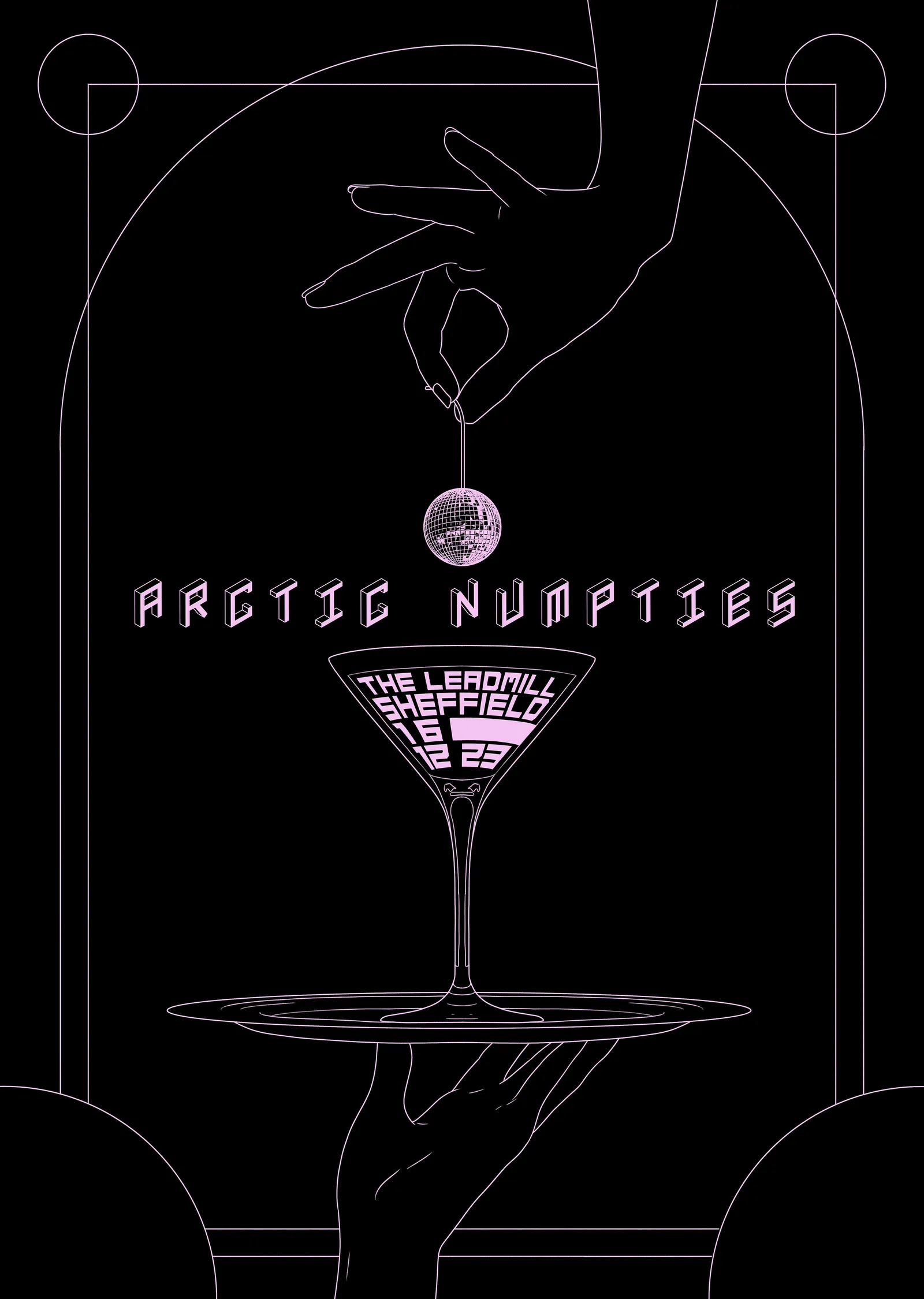 Arctic Numpties Leadmill Sheffield metal tablo