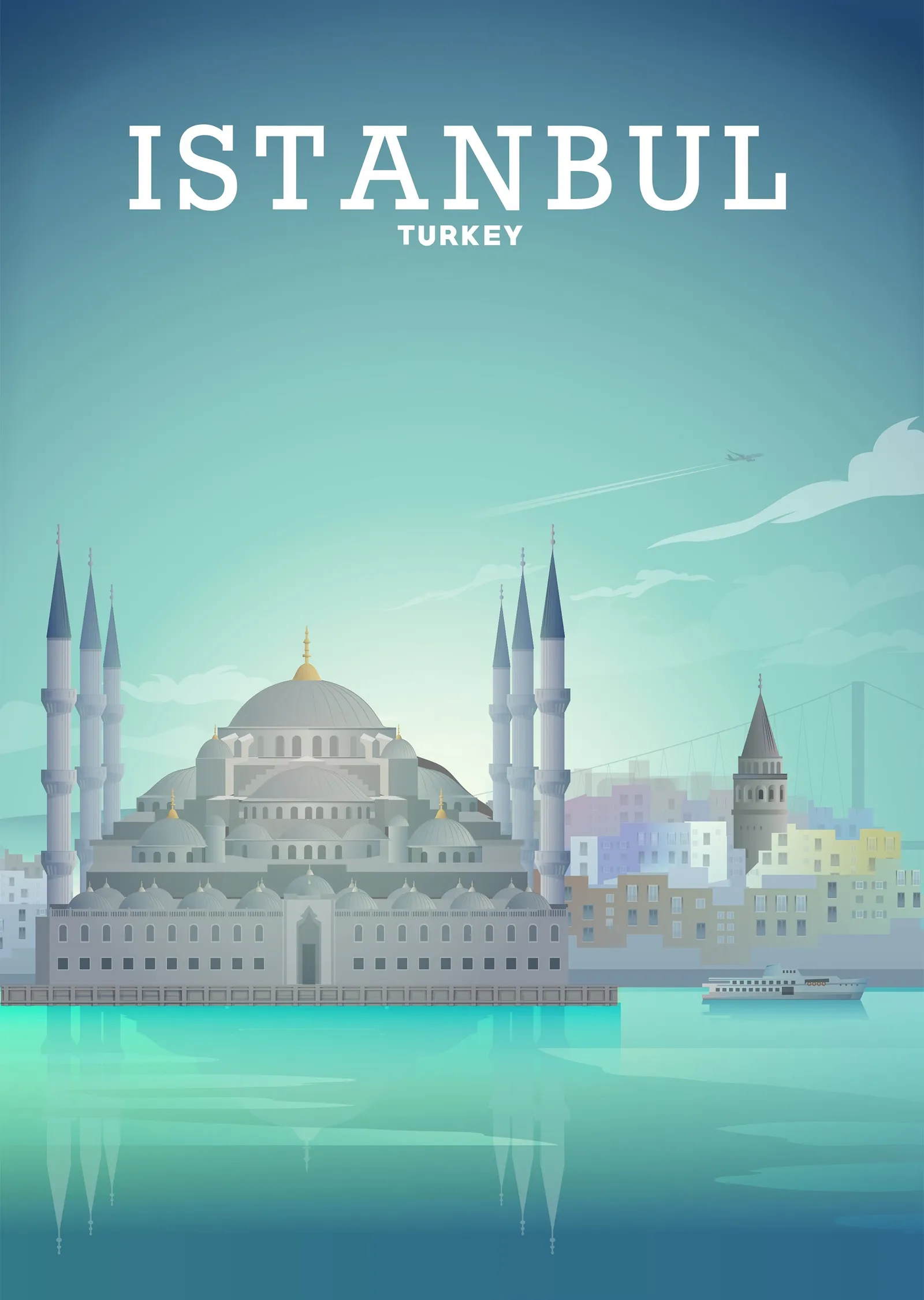 İstanbul: Sultanahmet Camii metal tablo