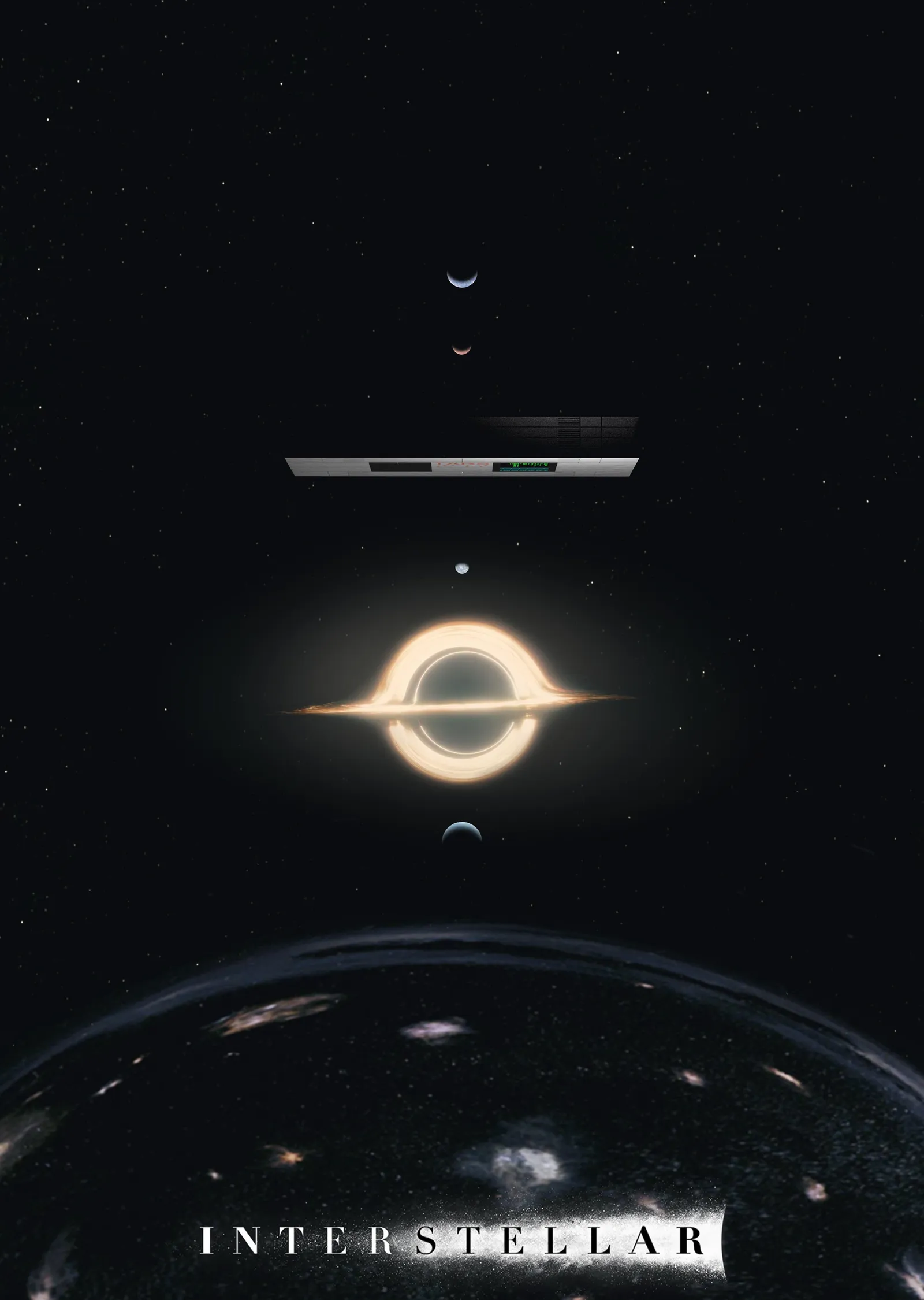 Interstellar: Kara Delik metal tablo