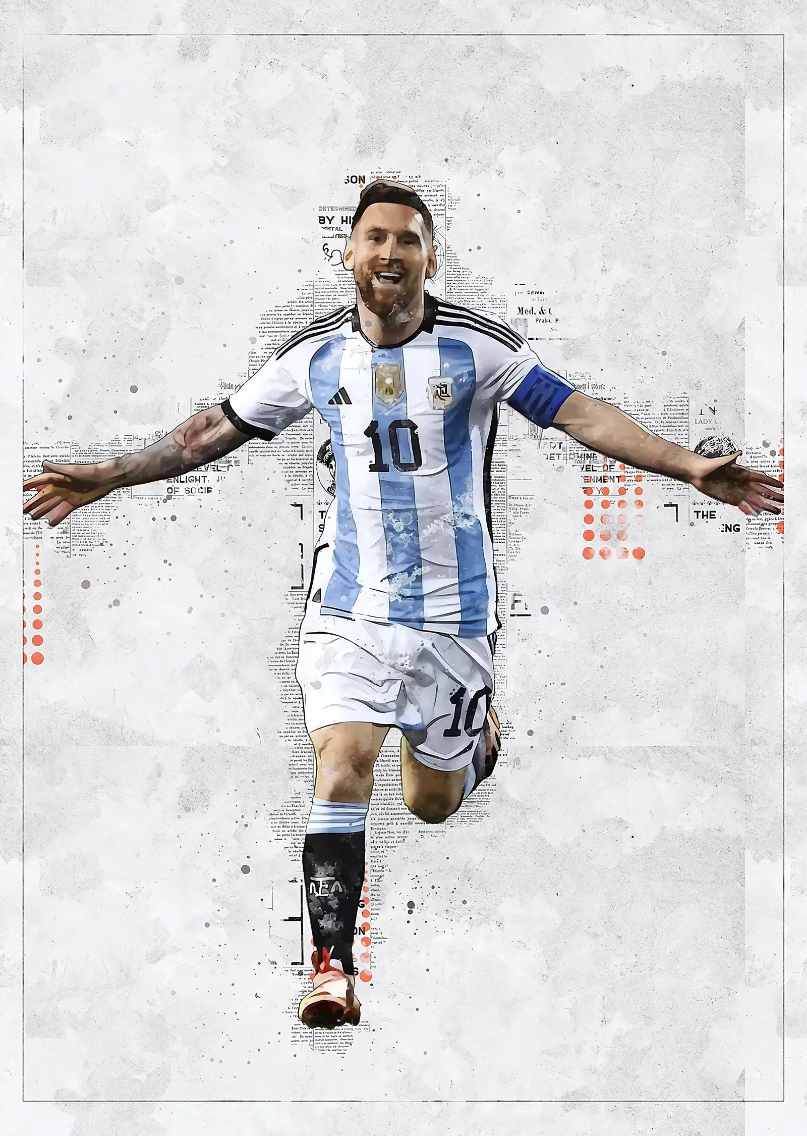 Lionel Messi Dünya Kupası Kutlaması metal tablo