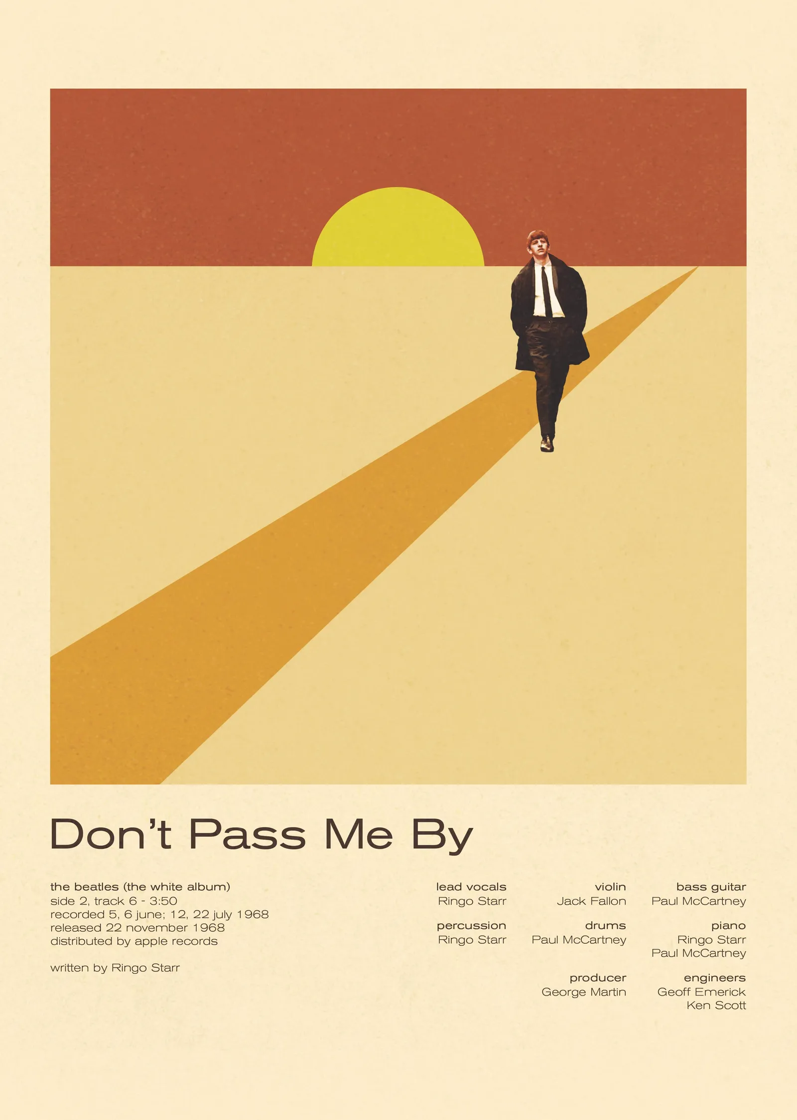 Don't Pass Me By metal tablo