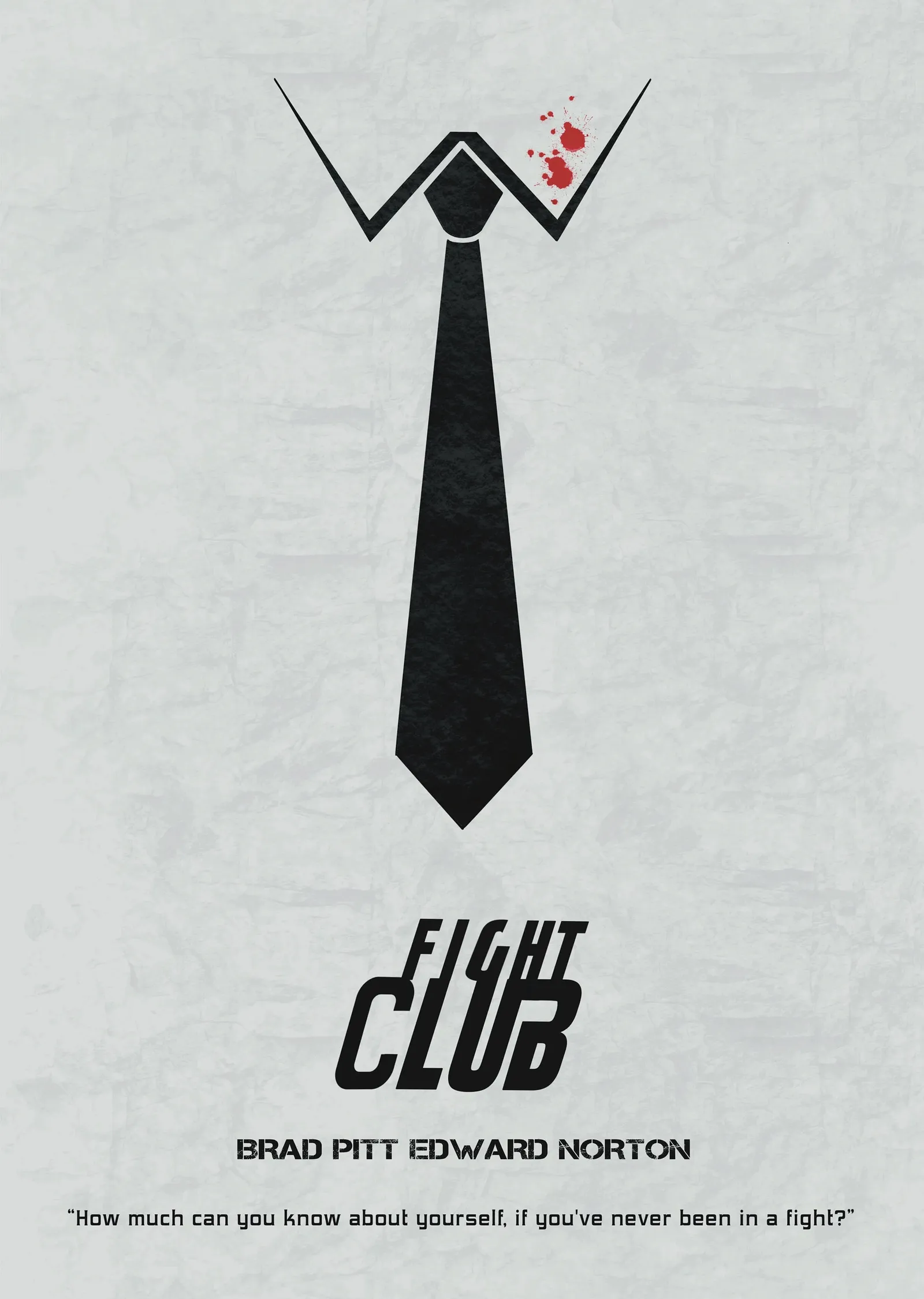 Fight Club - Dövüş Kulübü (Minimalist Poster, Kanlı Kravat) metal tablo