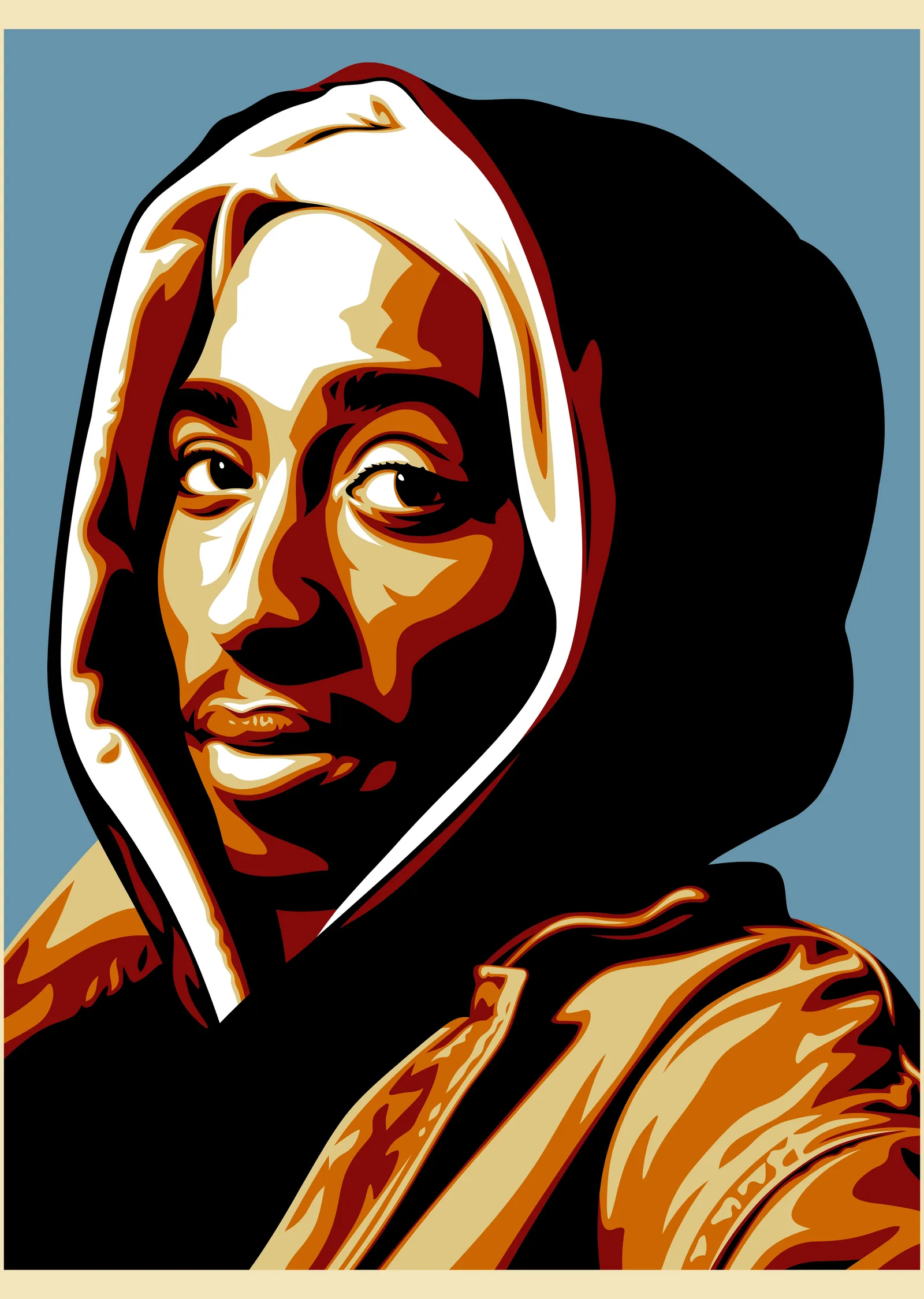 Tupac Shakur metal tablo