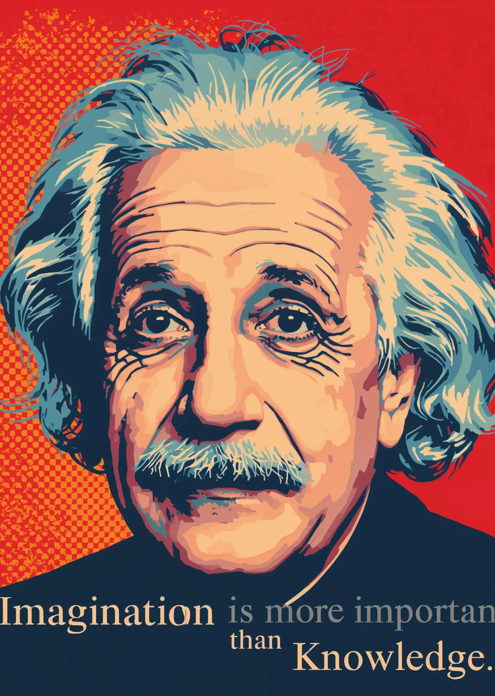 Albert Einstein: Hayal Gücü Bilgiden Daha Önemlidir metal tablo