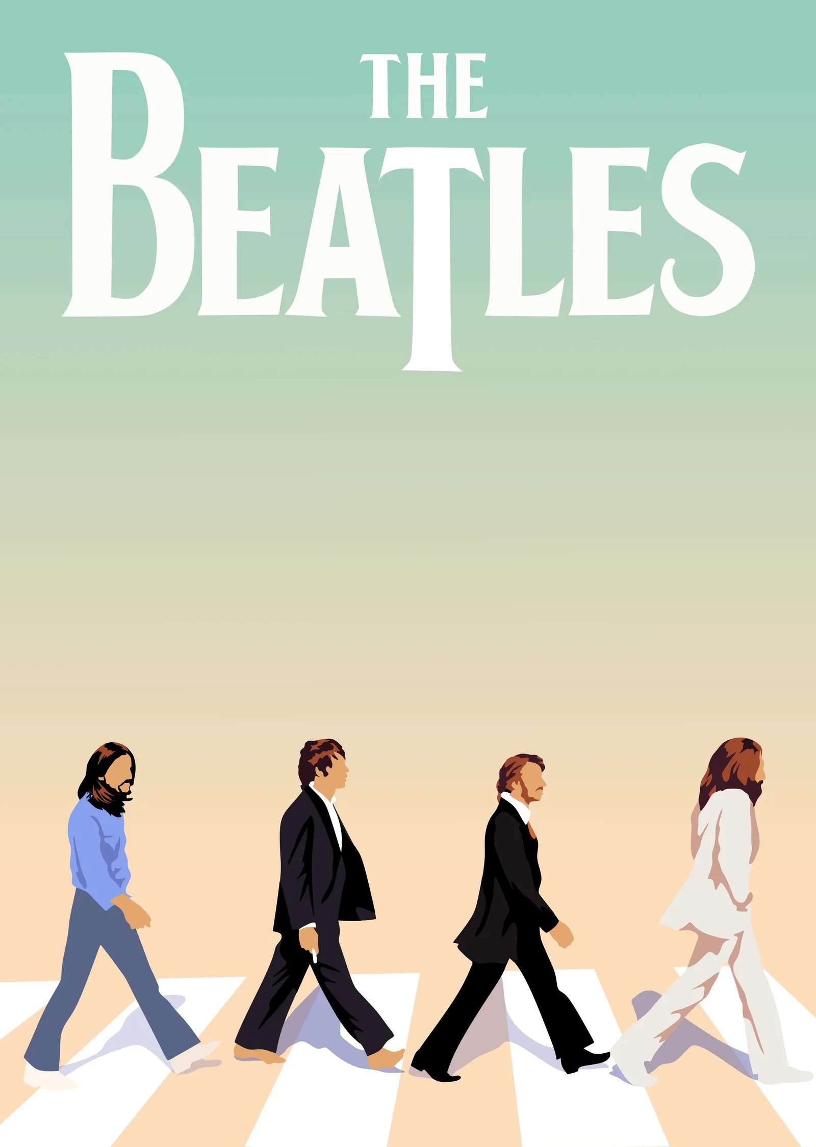 The Beatles: Abbey Road - Yeşil Geçiş metal tablo