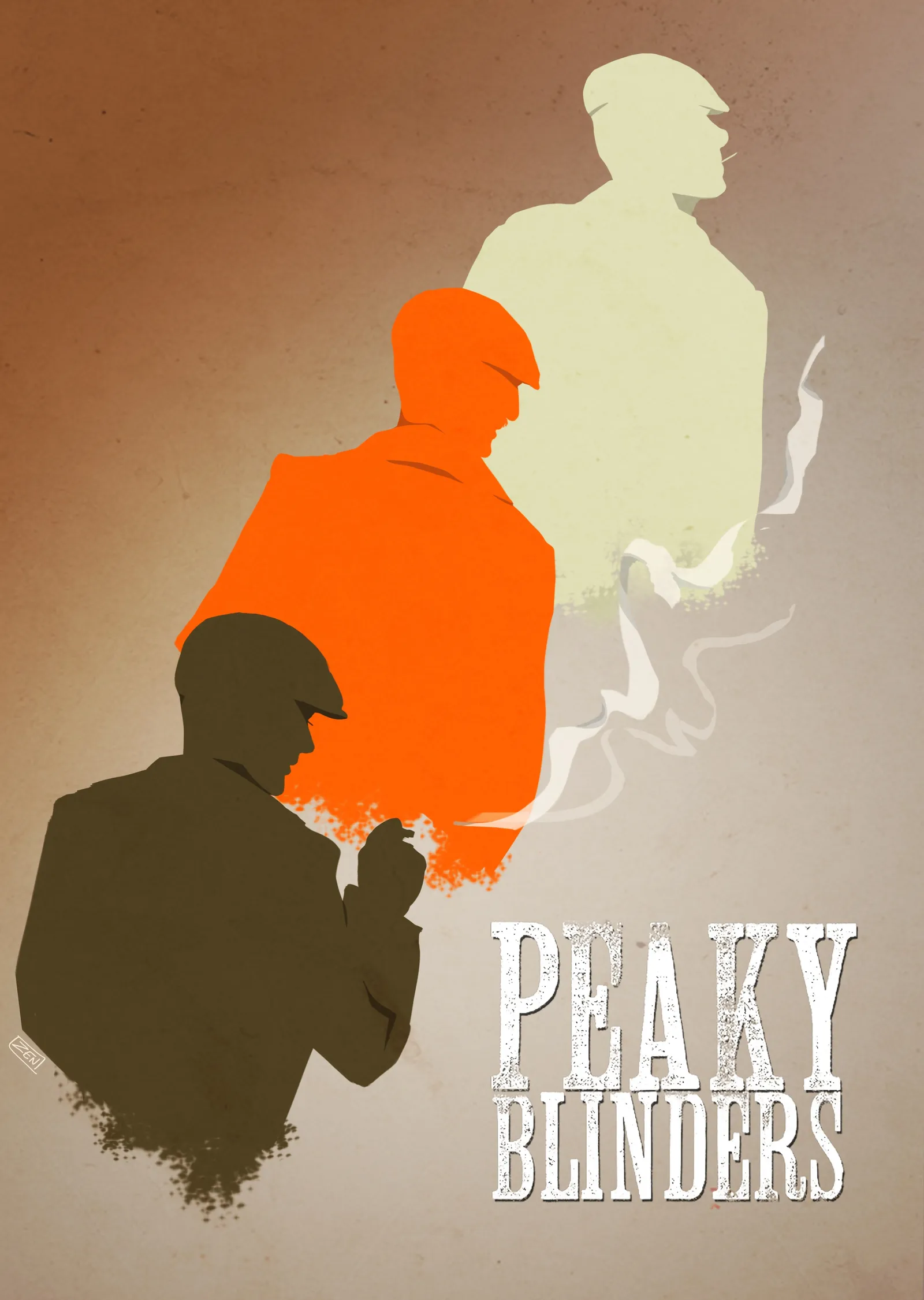 Peaky Blinders - Üçlü Siluet metal tablo