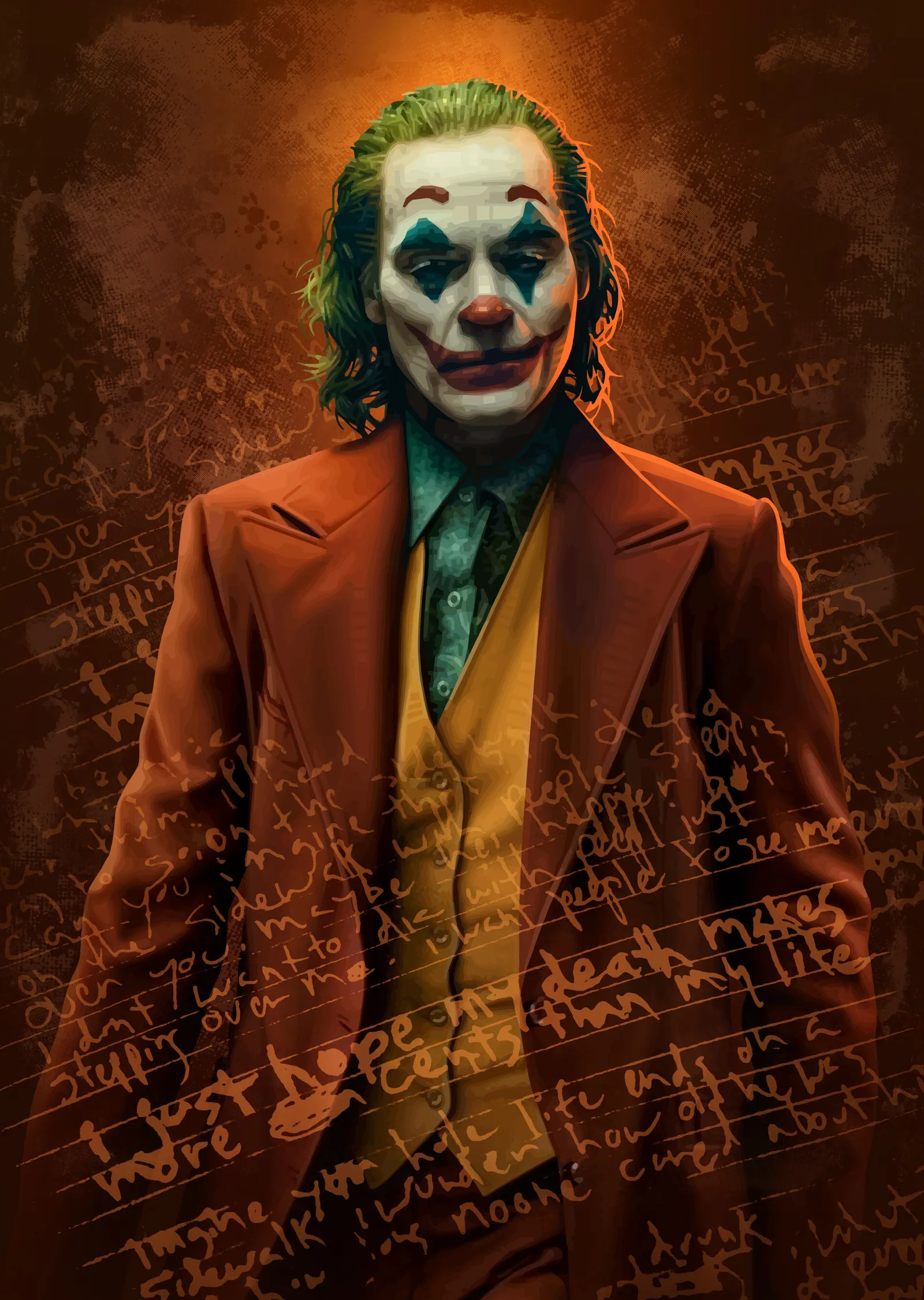 Joker: Kaosun Yüzü - Joaquin Phoenix Joker Karakteri metal tablo
