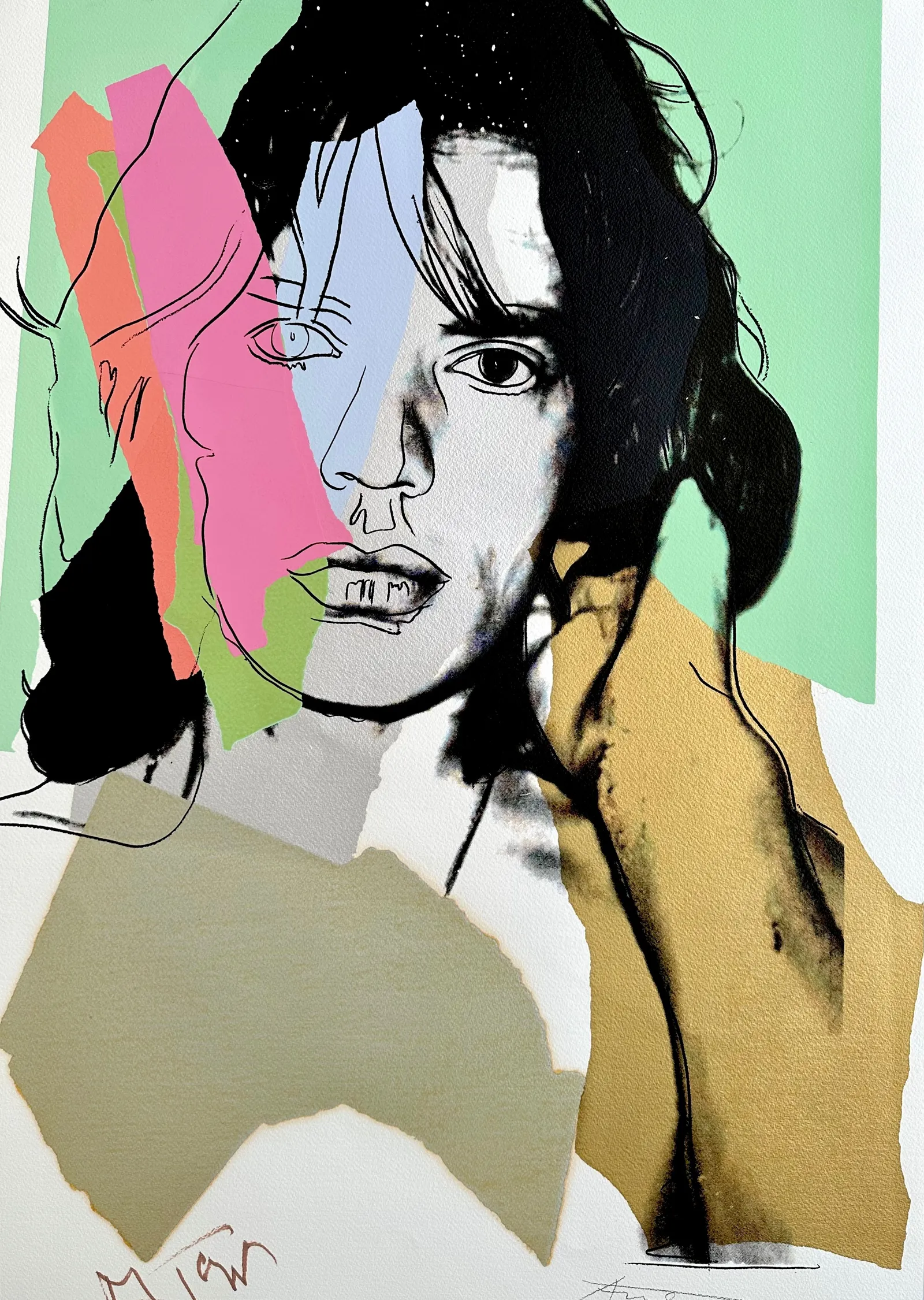Andy Warhol: Mick Jagger metal tablo