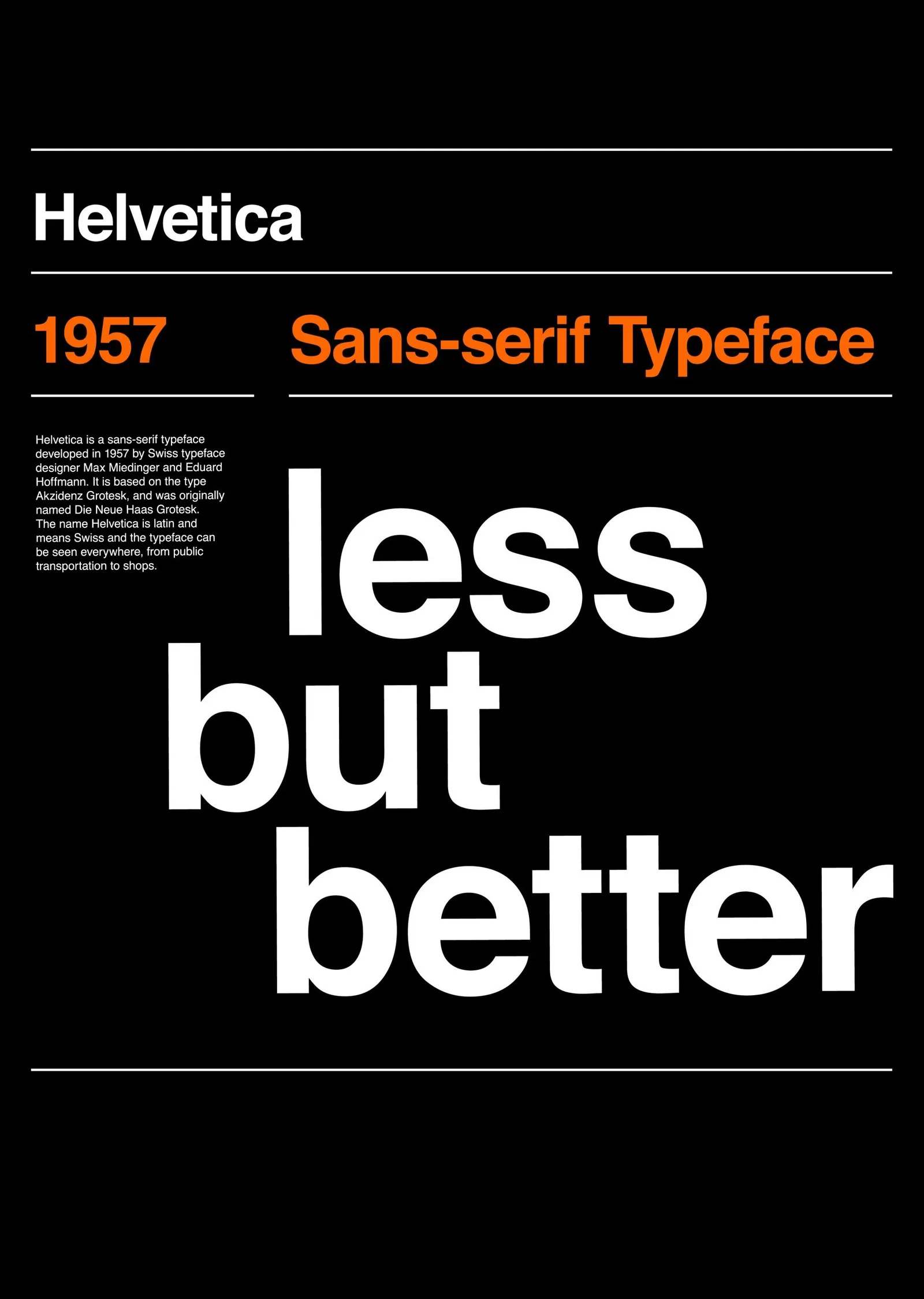 Helvetica: Az ama Daha İyi metal tablo