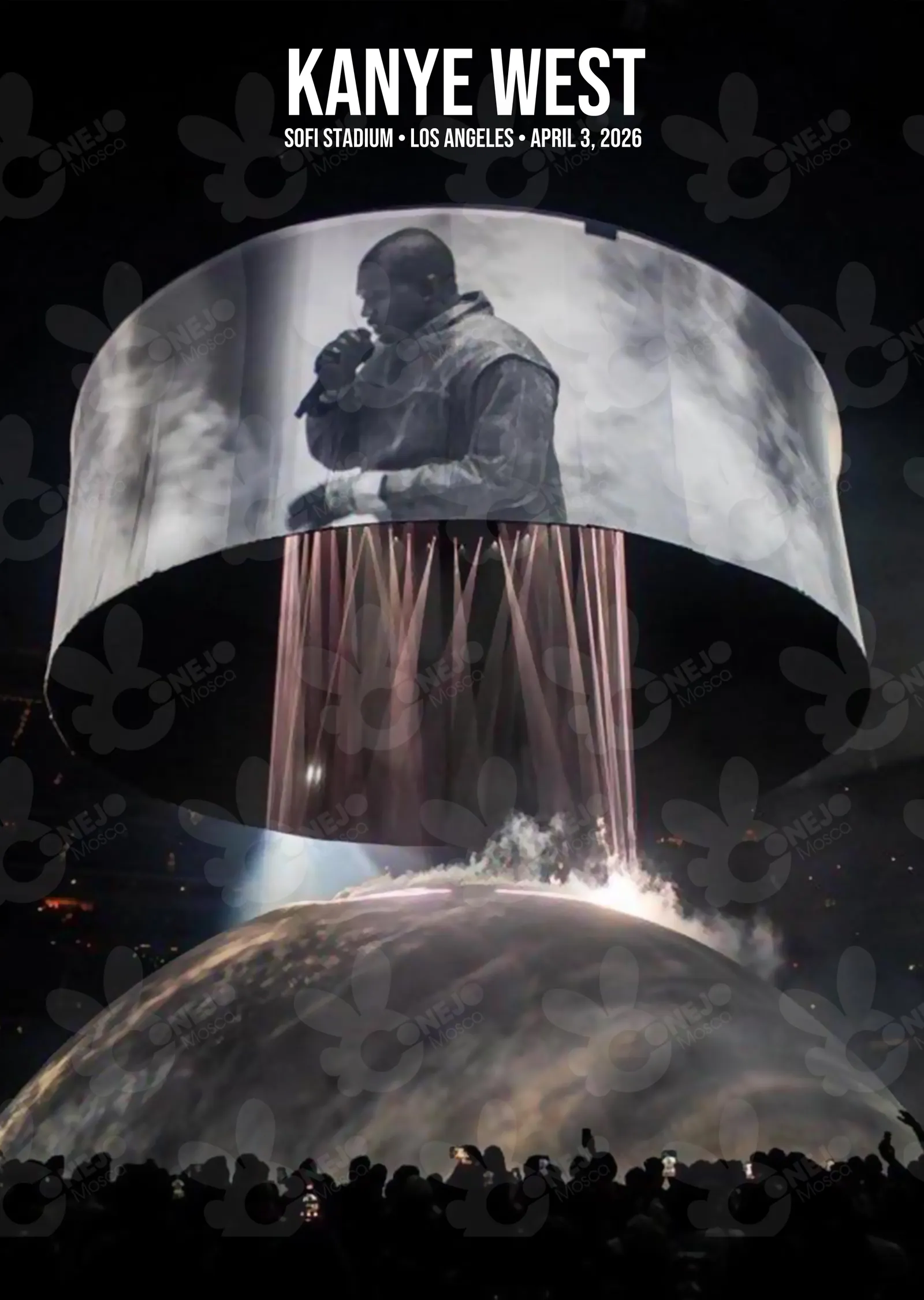 Kanye West - SoFi Stadyumu metal tablo