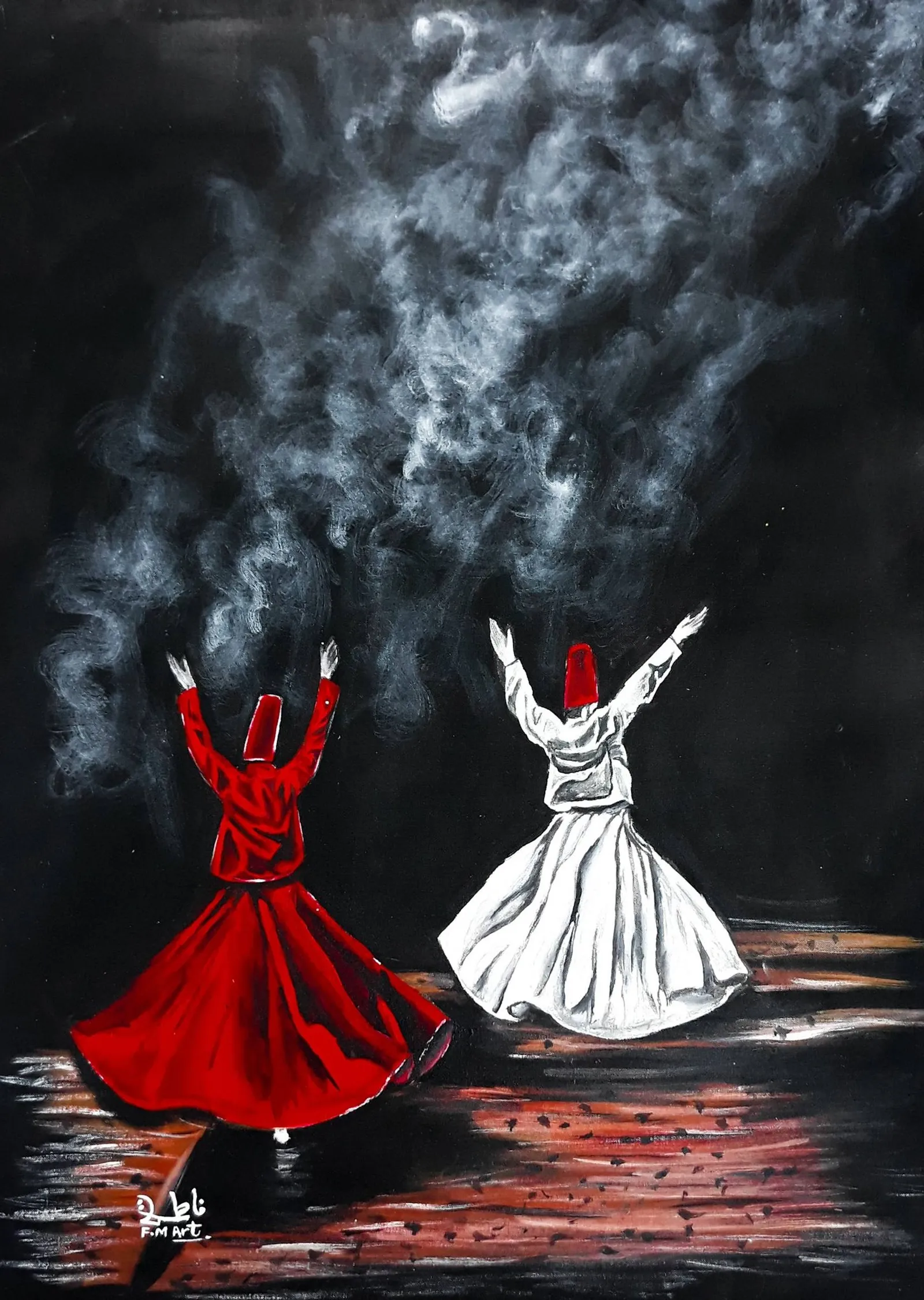 Sufi Dervişler: Dönüşüm Sanatı metal tablo