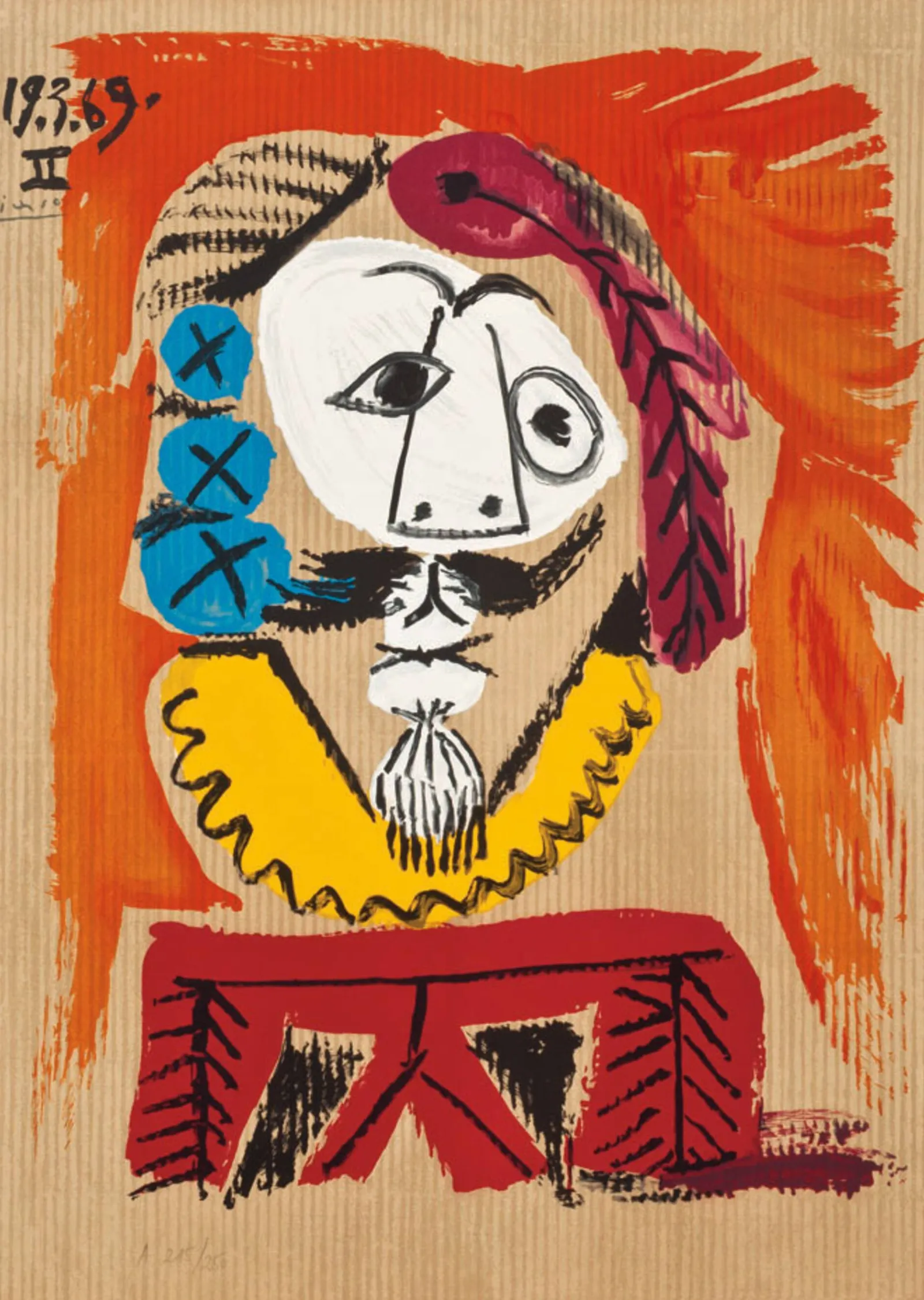 Picasso: Soyut Portre 19.3.69.II metal tablo