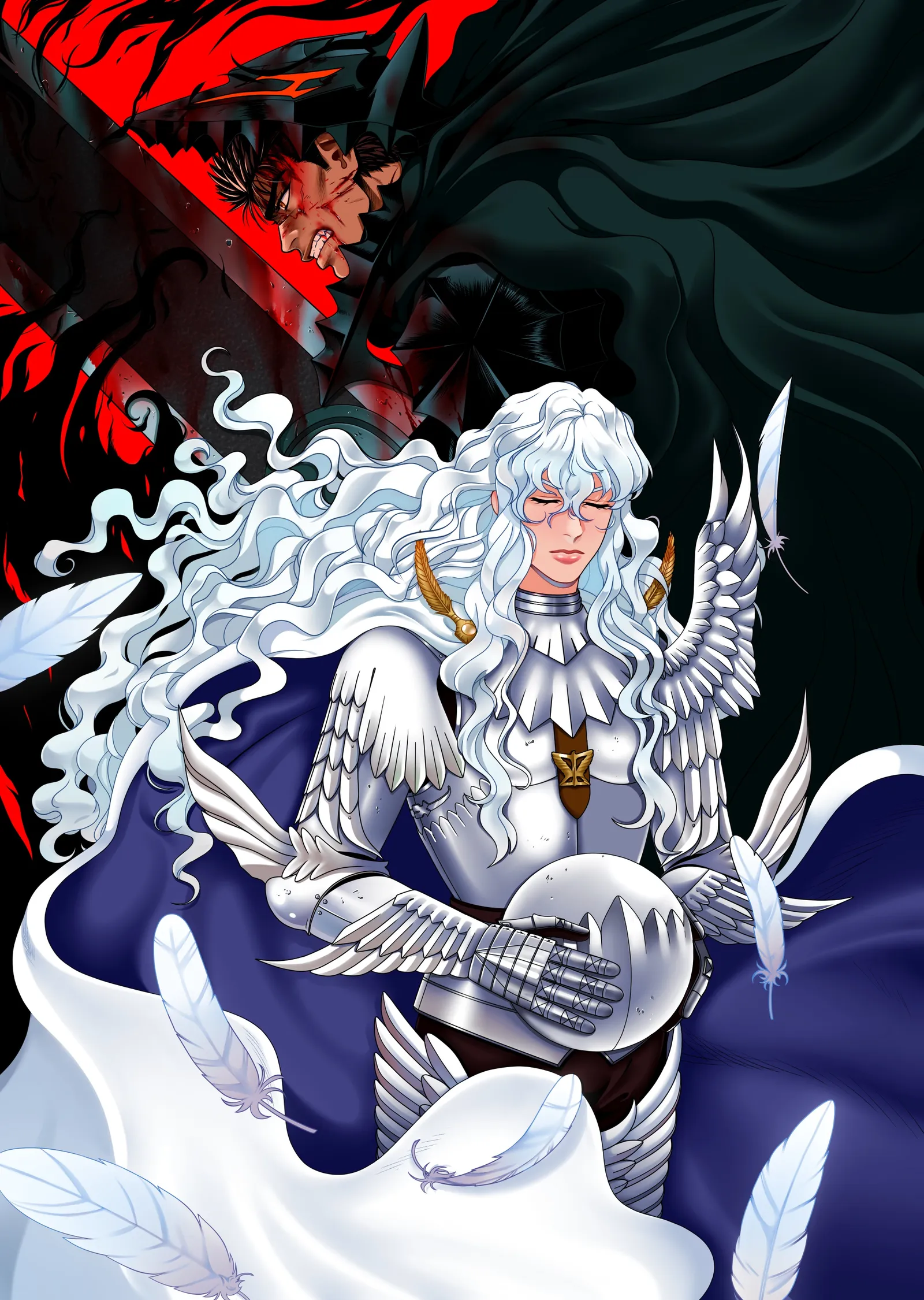 Berserk: Griffith ve Guts metal tablo