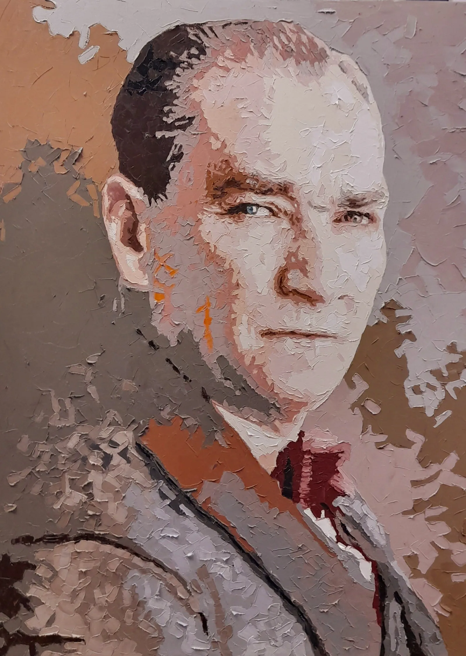 Atatürk Yağlı Boya Portresi metal tablo