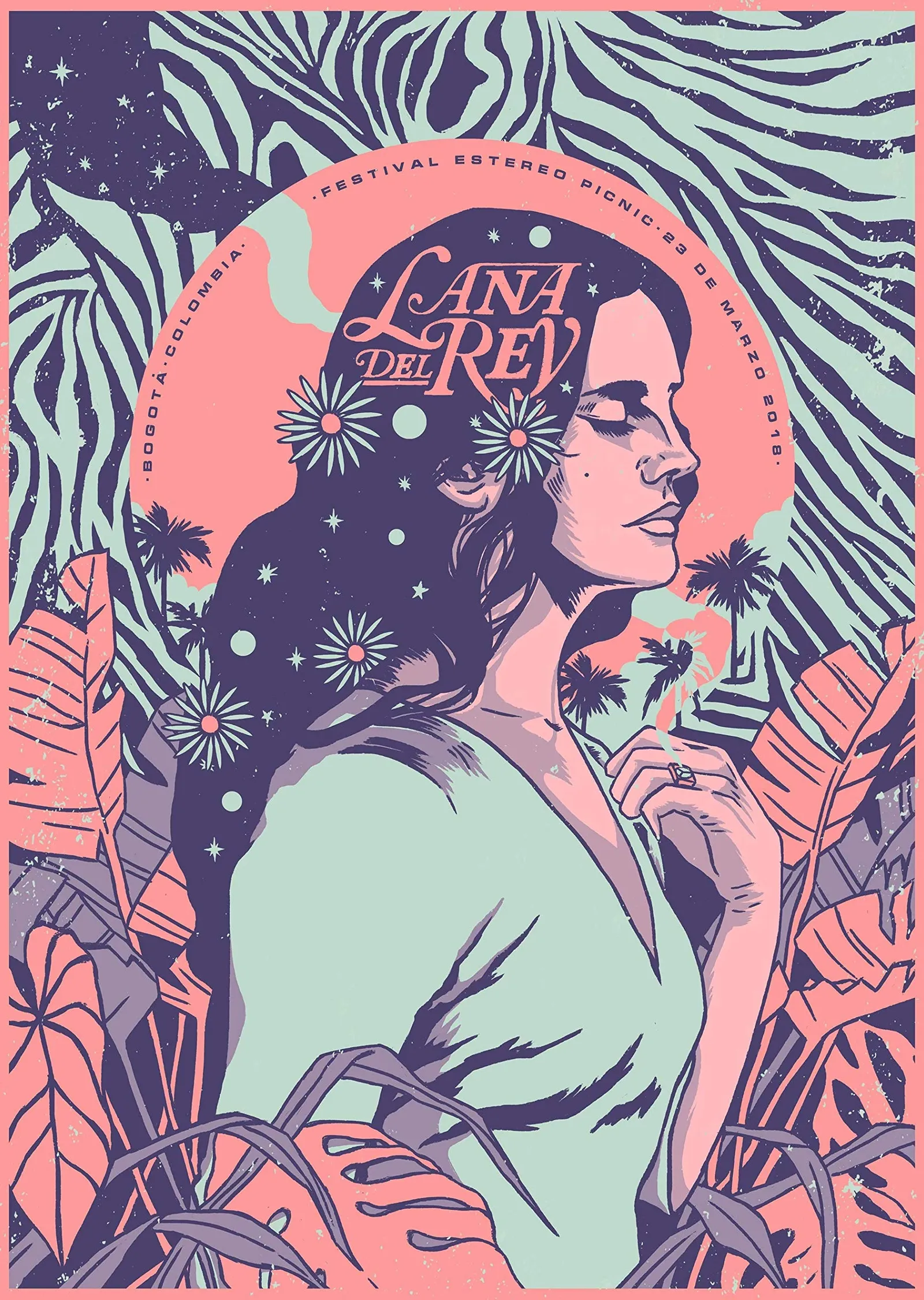 Lana Del Rey - Bogota Kolombiya Festival metal tablo