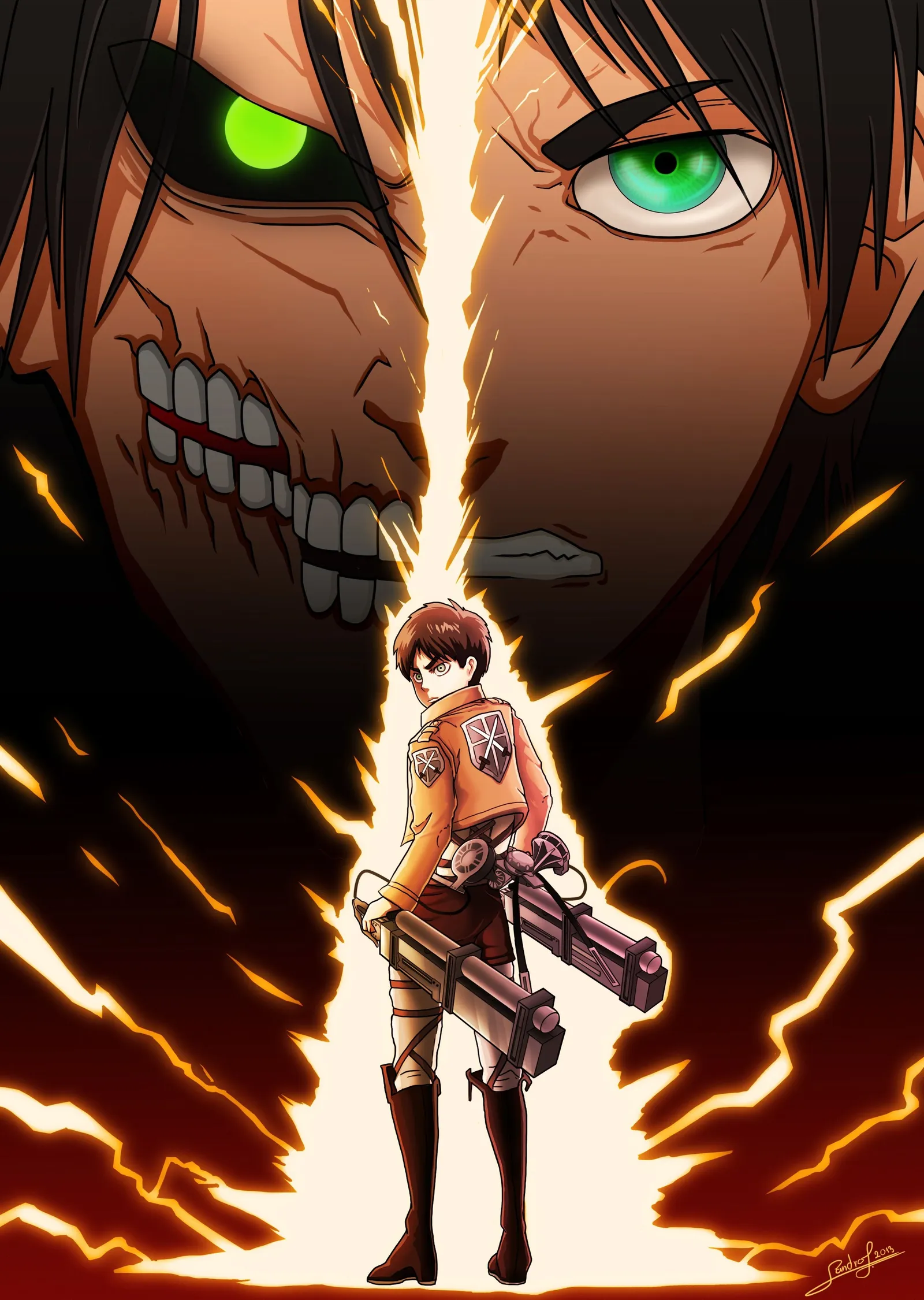 Eren Yeager: Titan Teması metal tablo