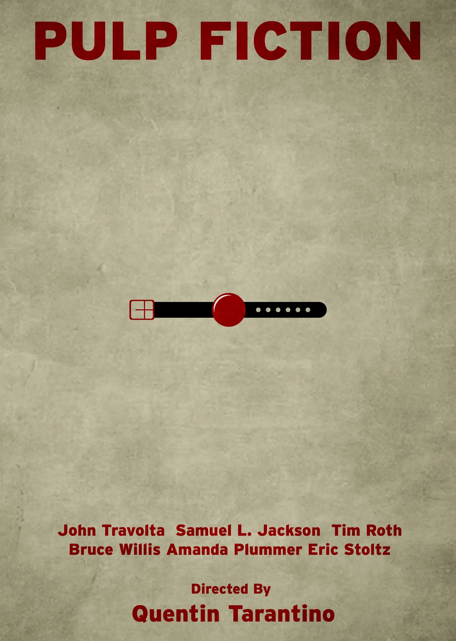 Pulp Fiction Minimalist Film Afişi metal tablo