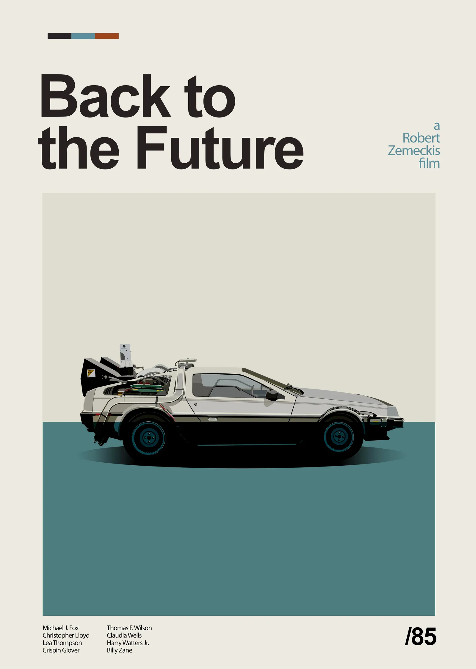 Back to the Future - Geleceğe Dönüş Minimalist Film metal tablo