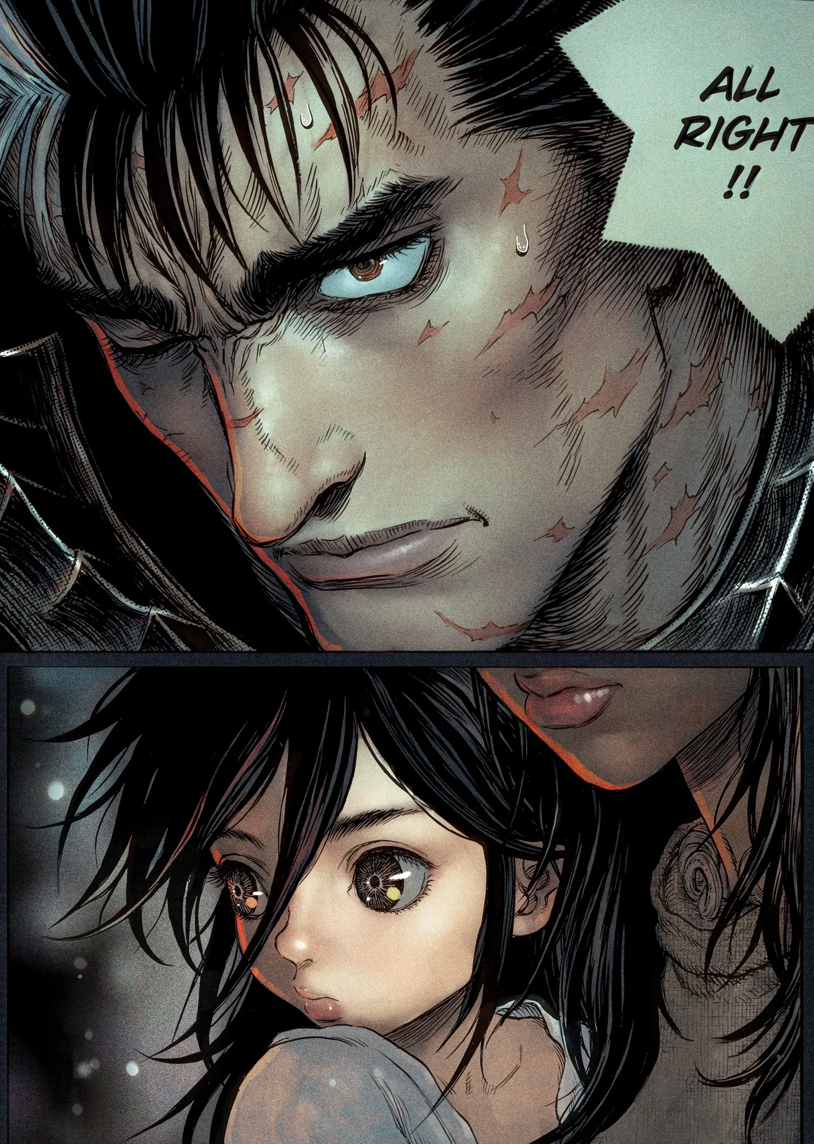 Berserk: Guts ve Casca metal tablo