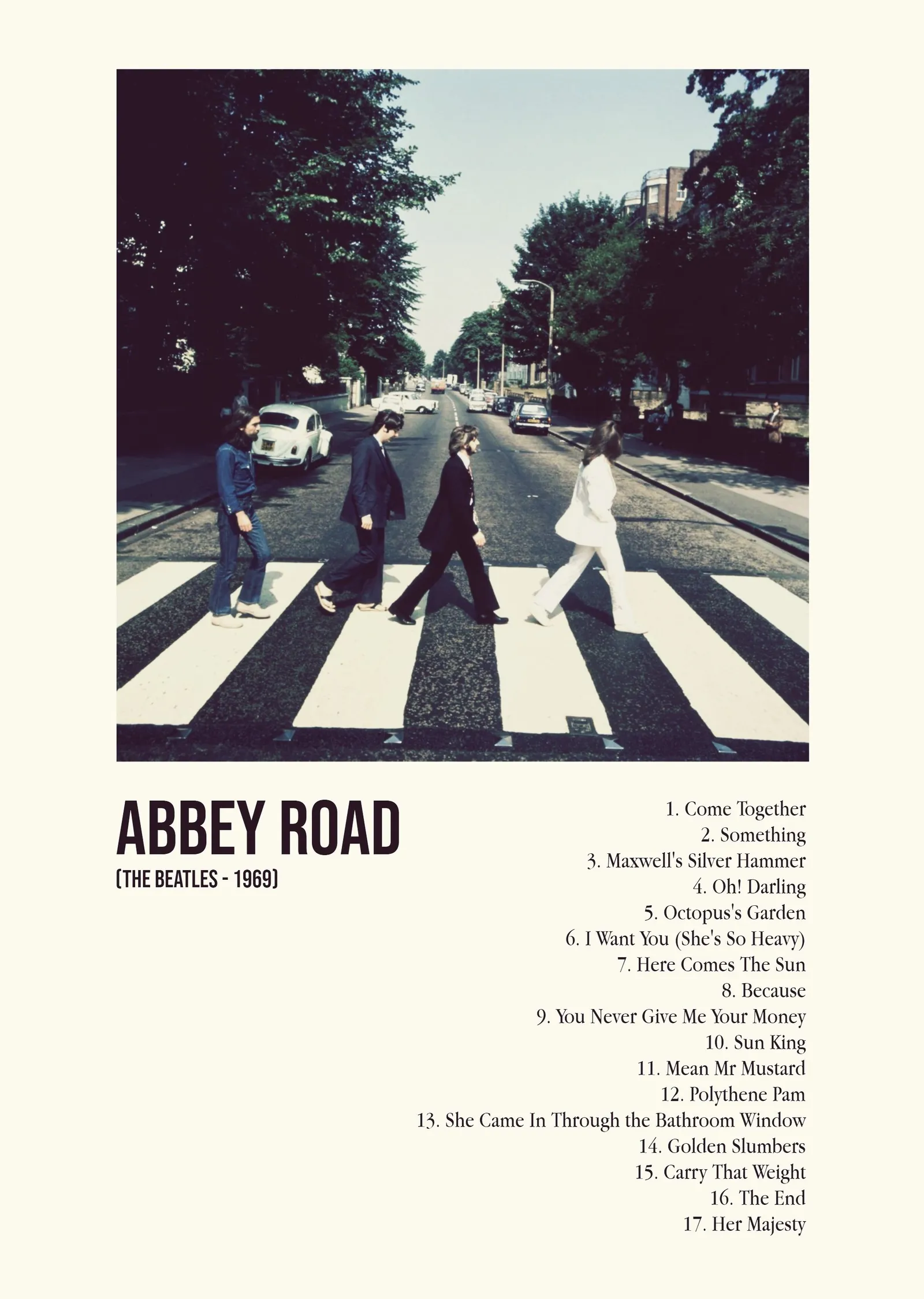 Abbey Road metal tablo