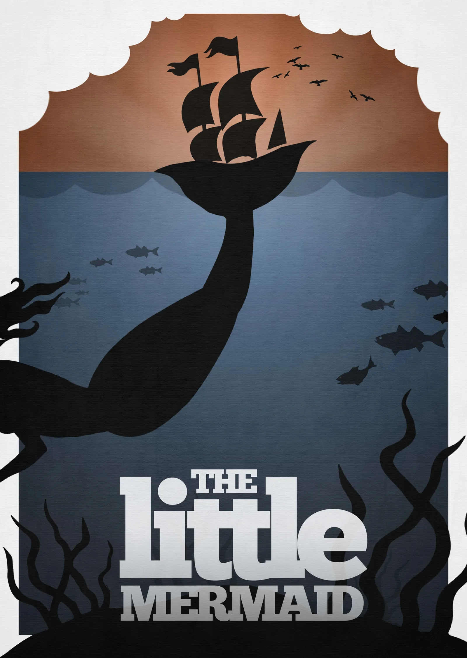 The Little Mermaid - Küçük Deniz Kızı Minimalist metal tablo