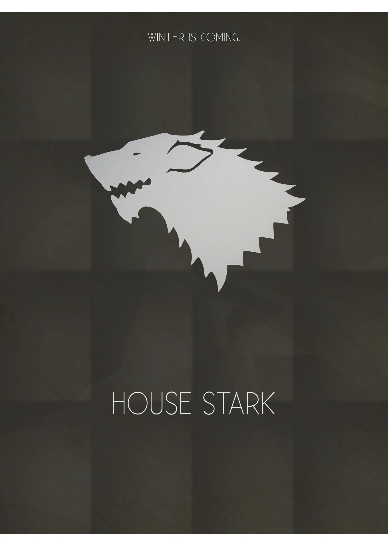 House Stark metal tablo
