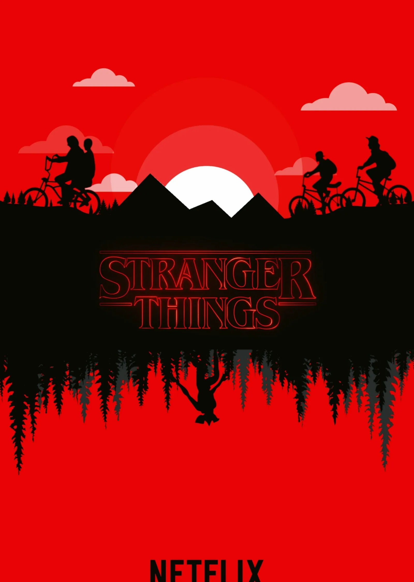 Stranger Things Minimalist metal tablo