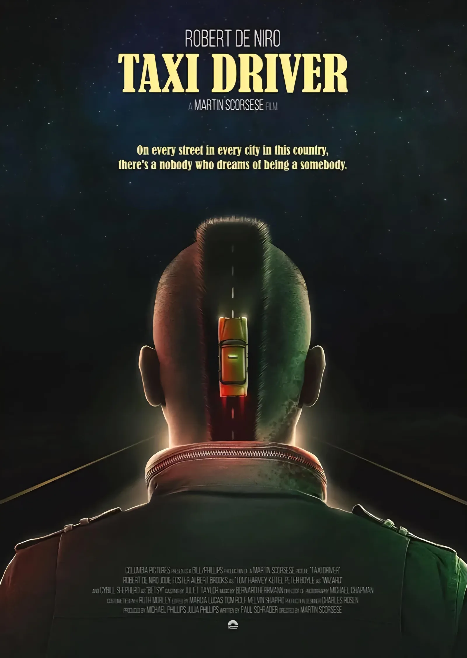 Taxi Driver - Taksi Şoförü (Minimalist) metal tablo