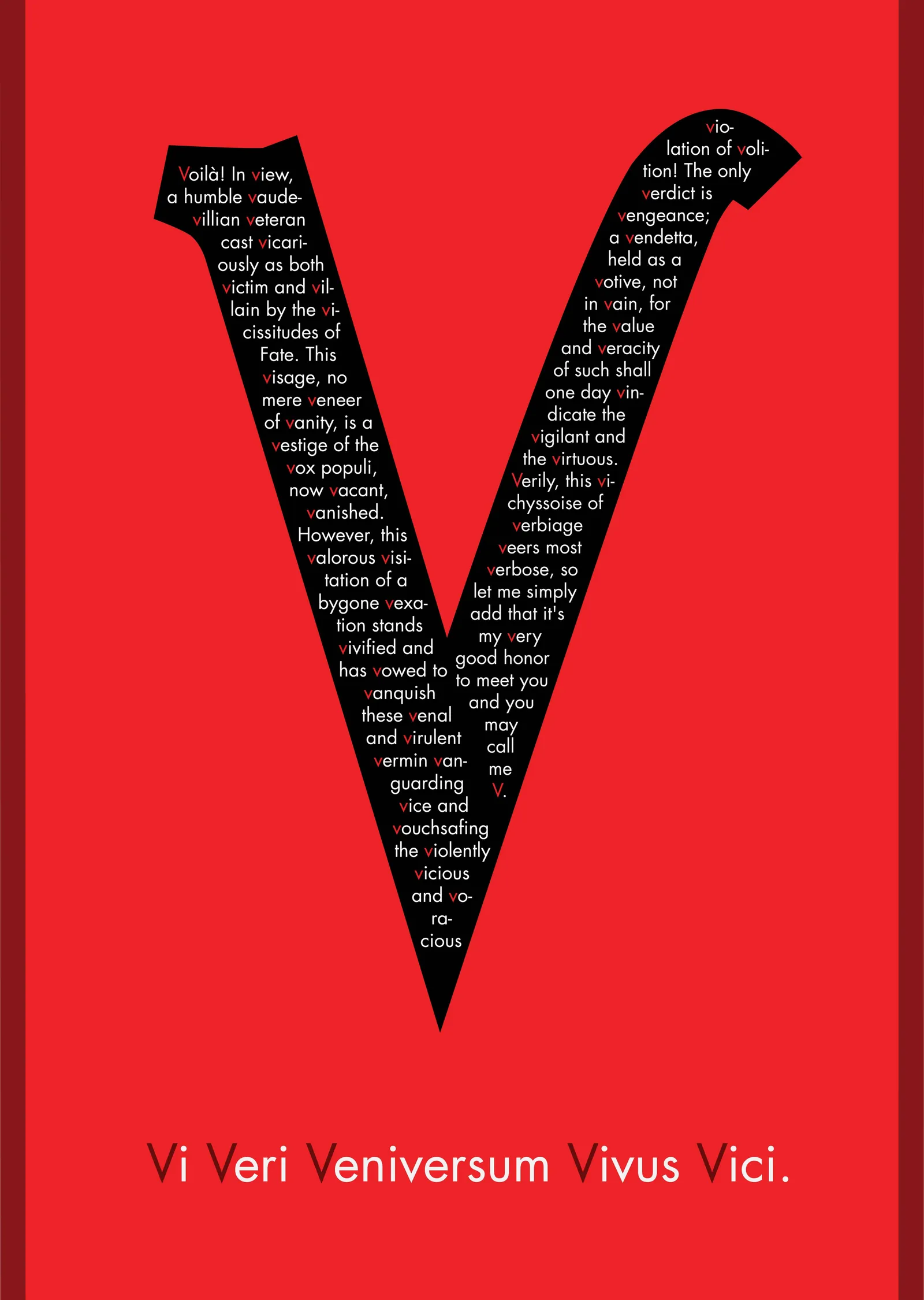 V for Vendetta Minimalist Film metal tablo