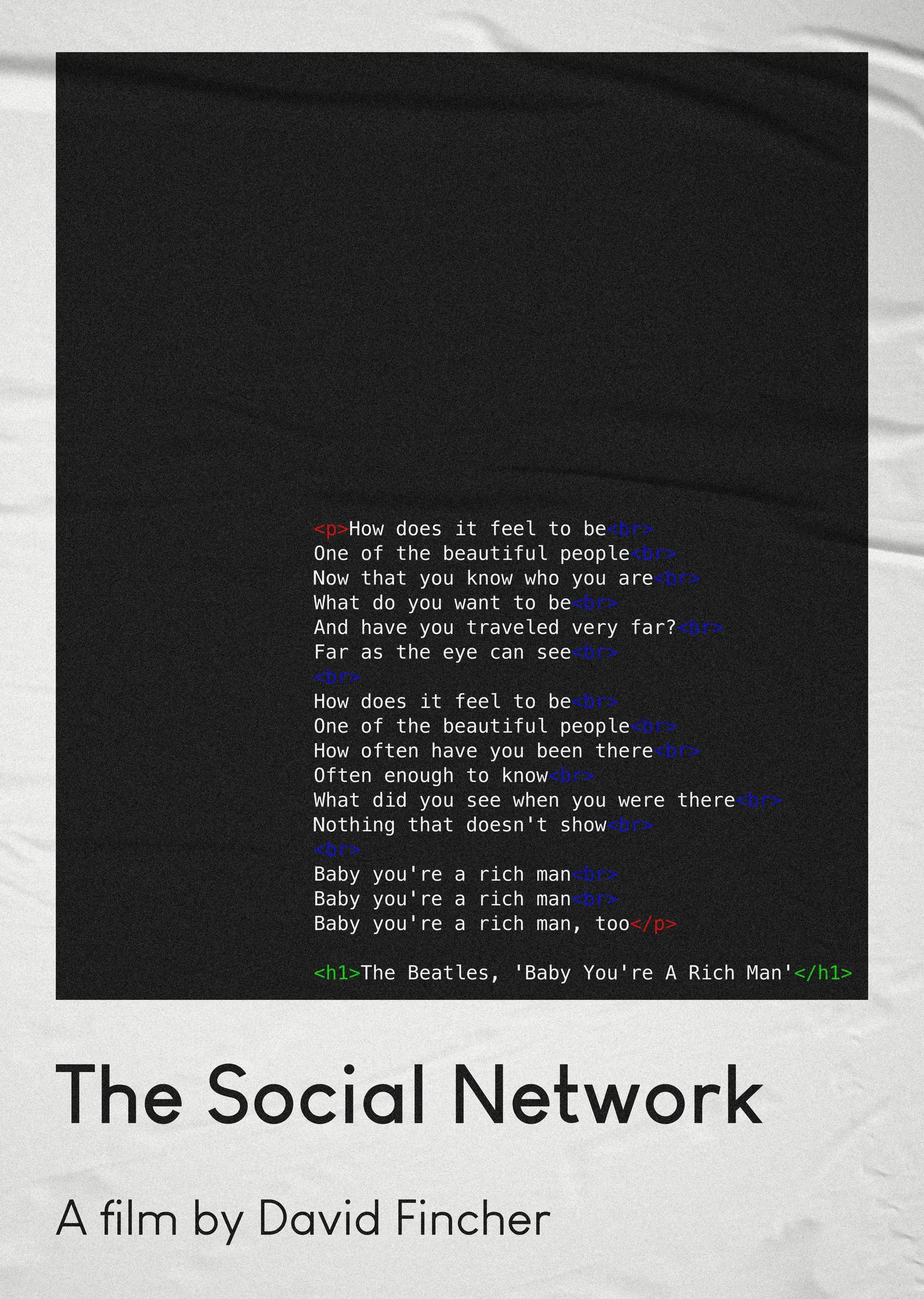 The Social Network Film metal tablo