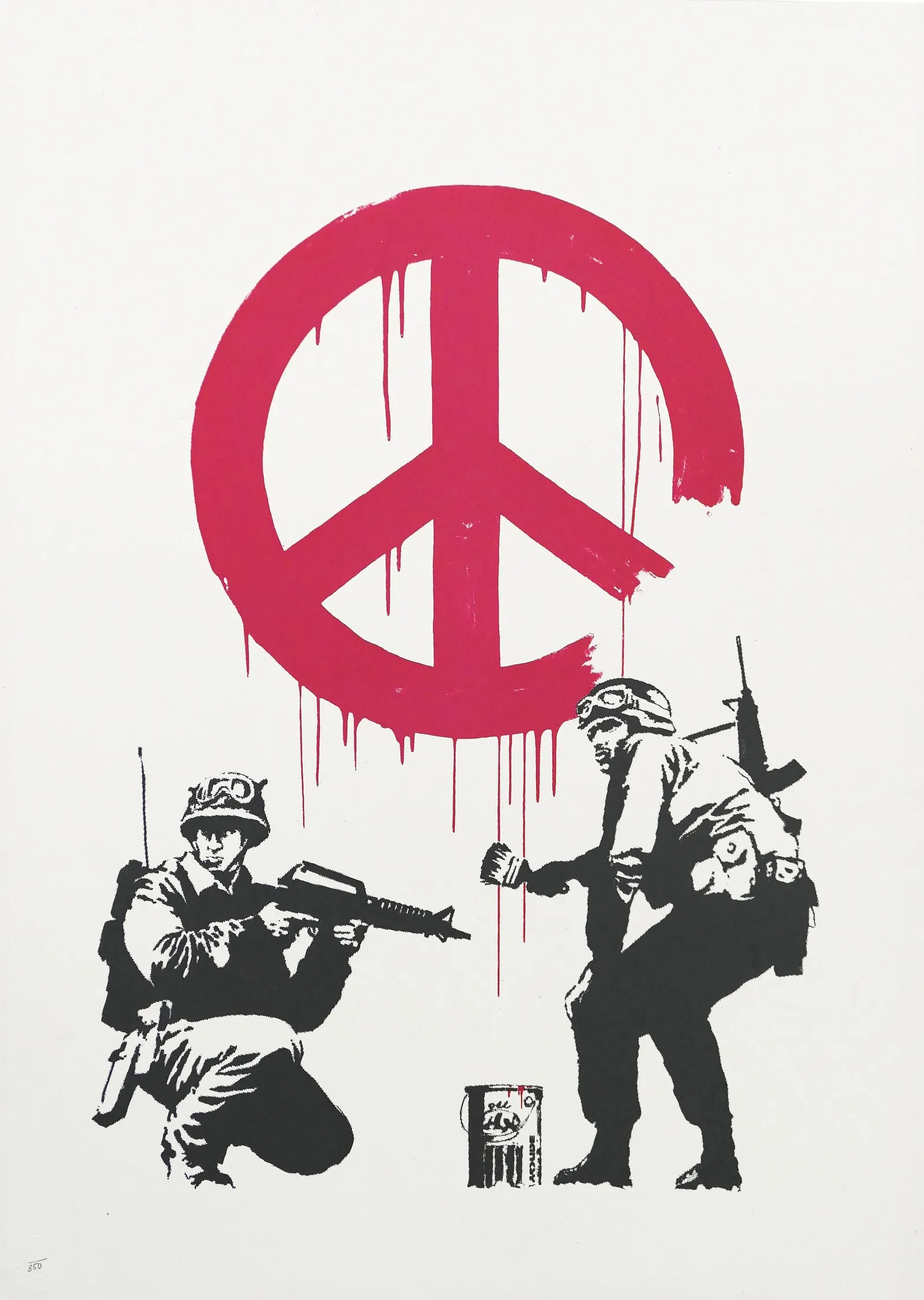 Banksy: CND Askerleri metal tablo