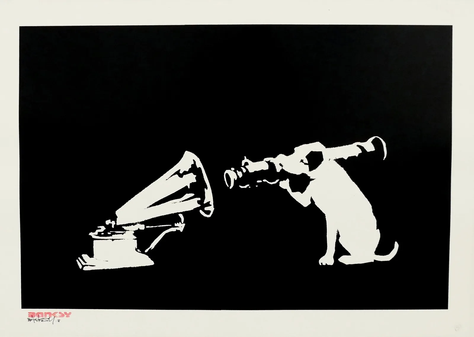 Banksy: HMV Dog metal tablo