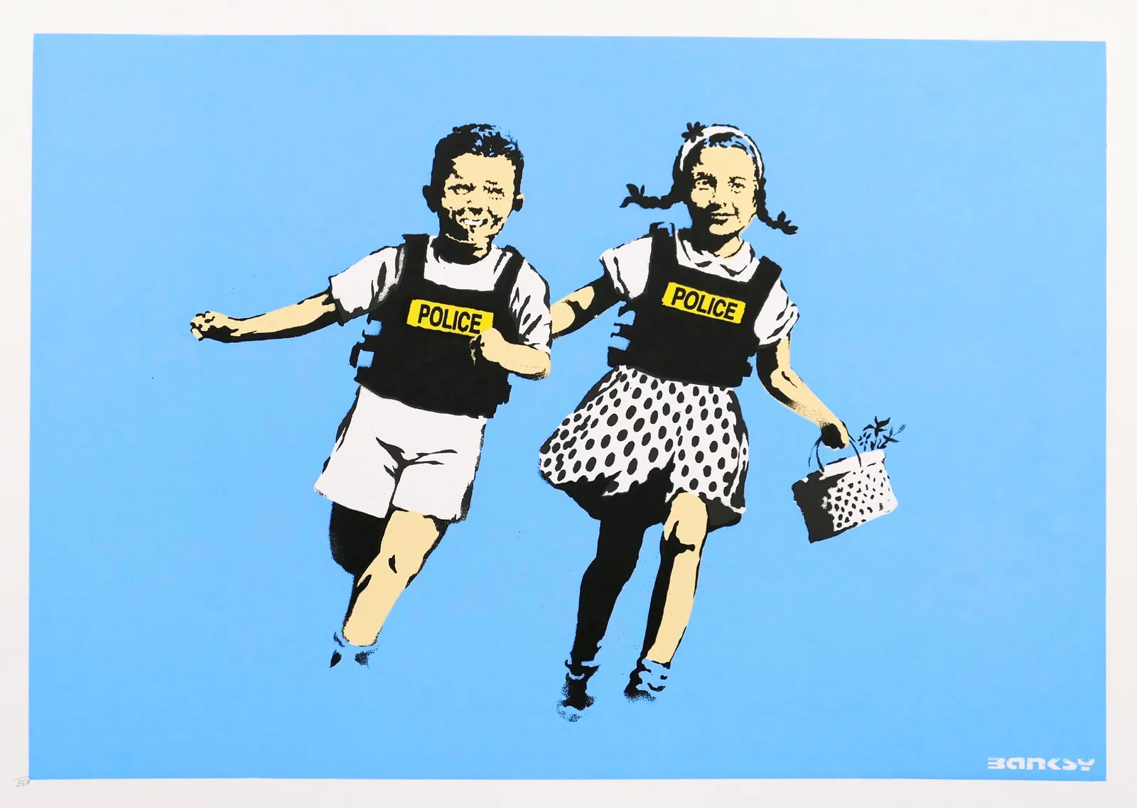 Banksy: Polis Çocuklar metal tablo
