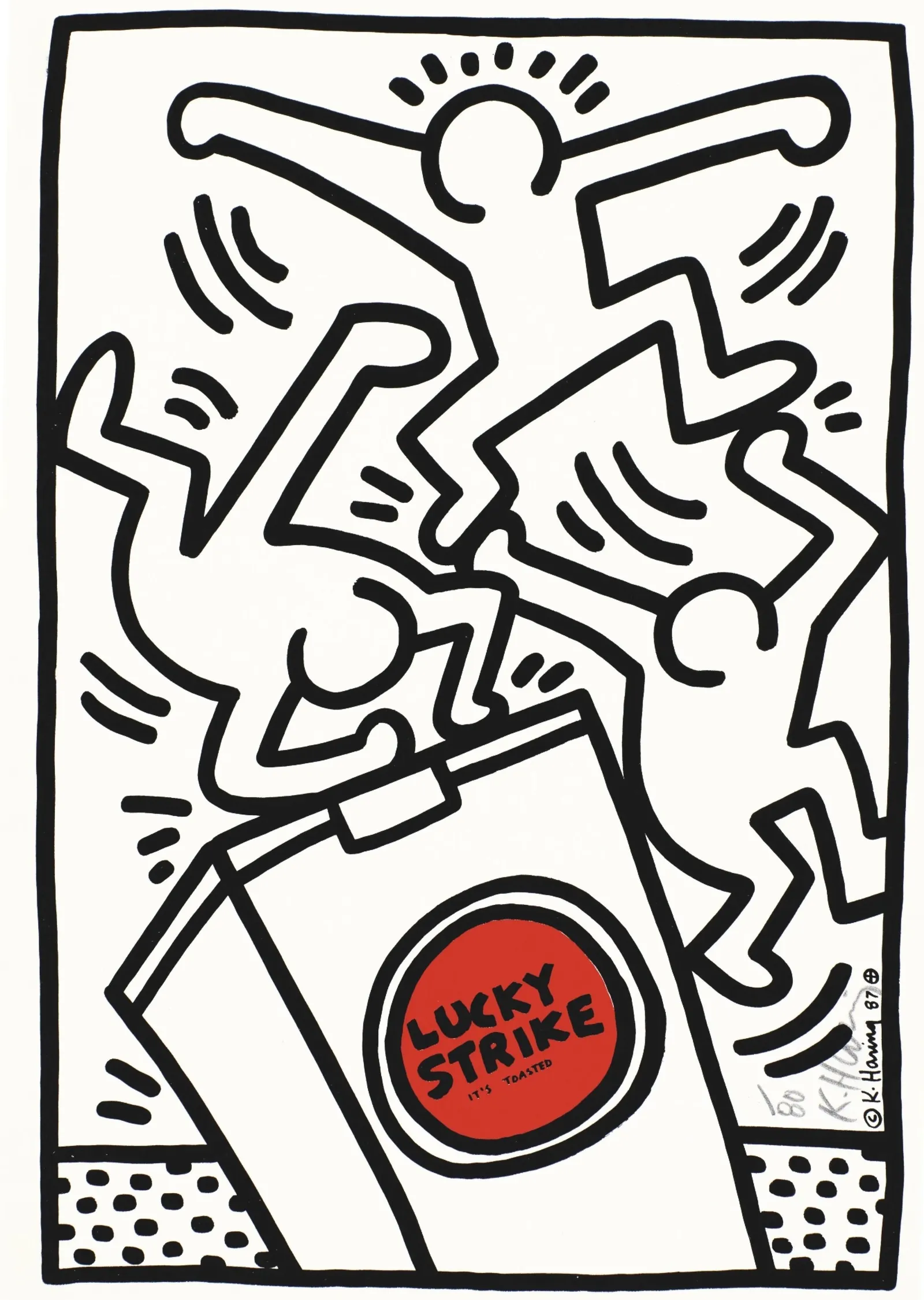 Keith Haring: Lucky Strike metal tablo