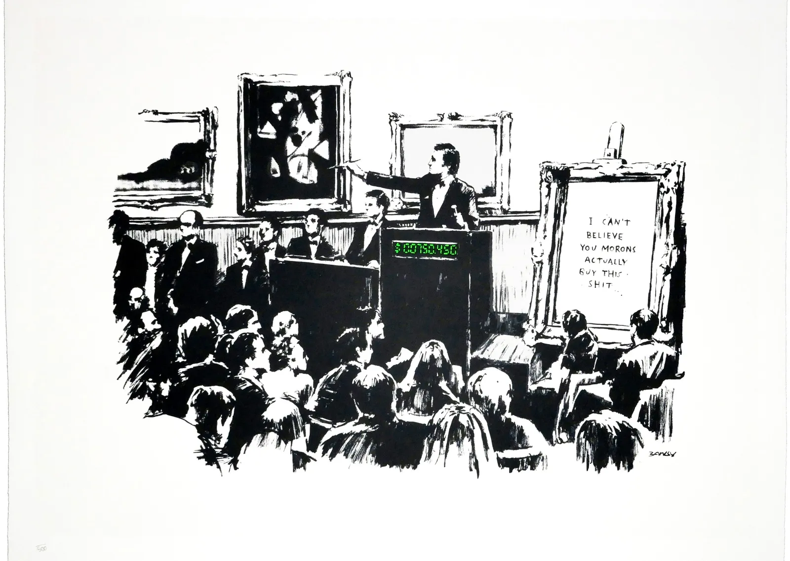 Banksy: Morons metal tablo