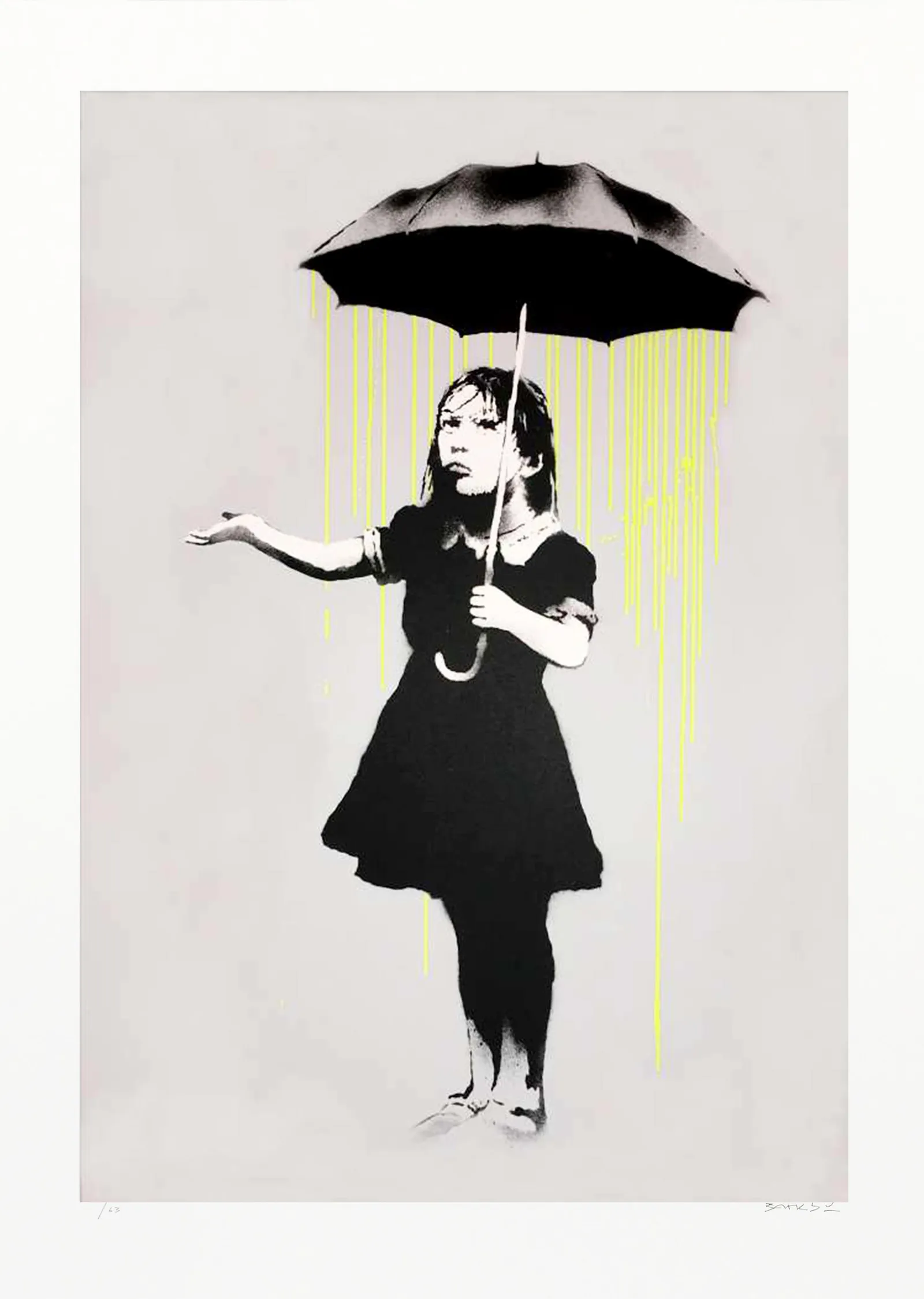 Banksy Kız metal tablo