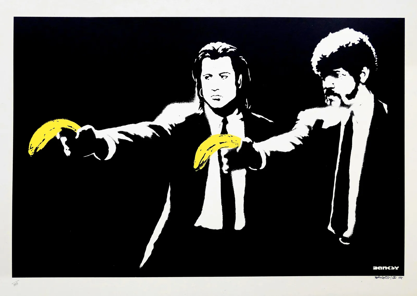 Banksy: Pulp Fiction metal tablo