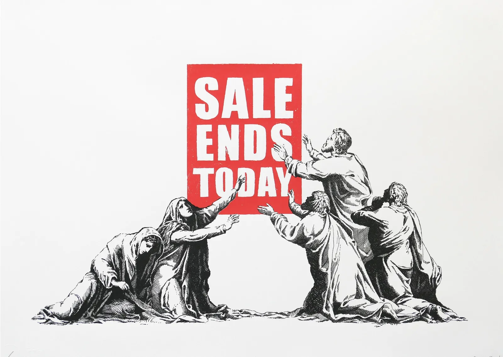 Banksy: Sale Ends metal tablo
