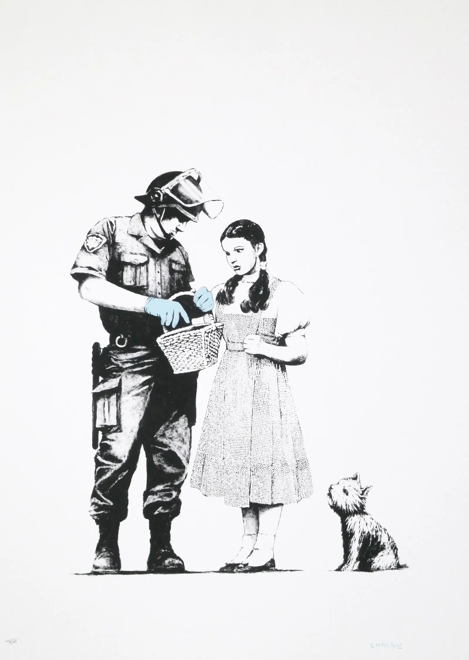Banksy: Stop and Search metal tablo