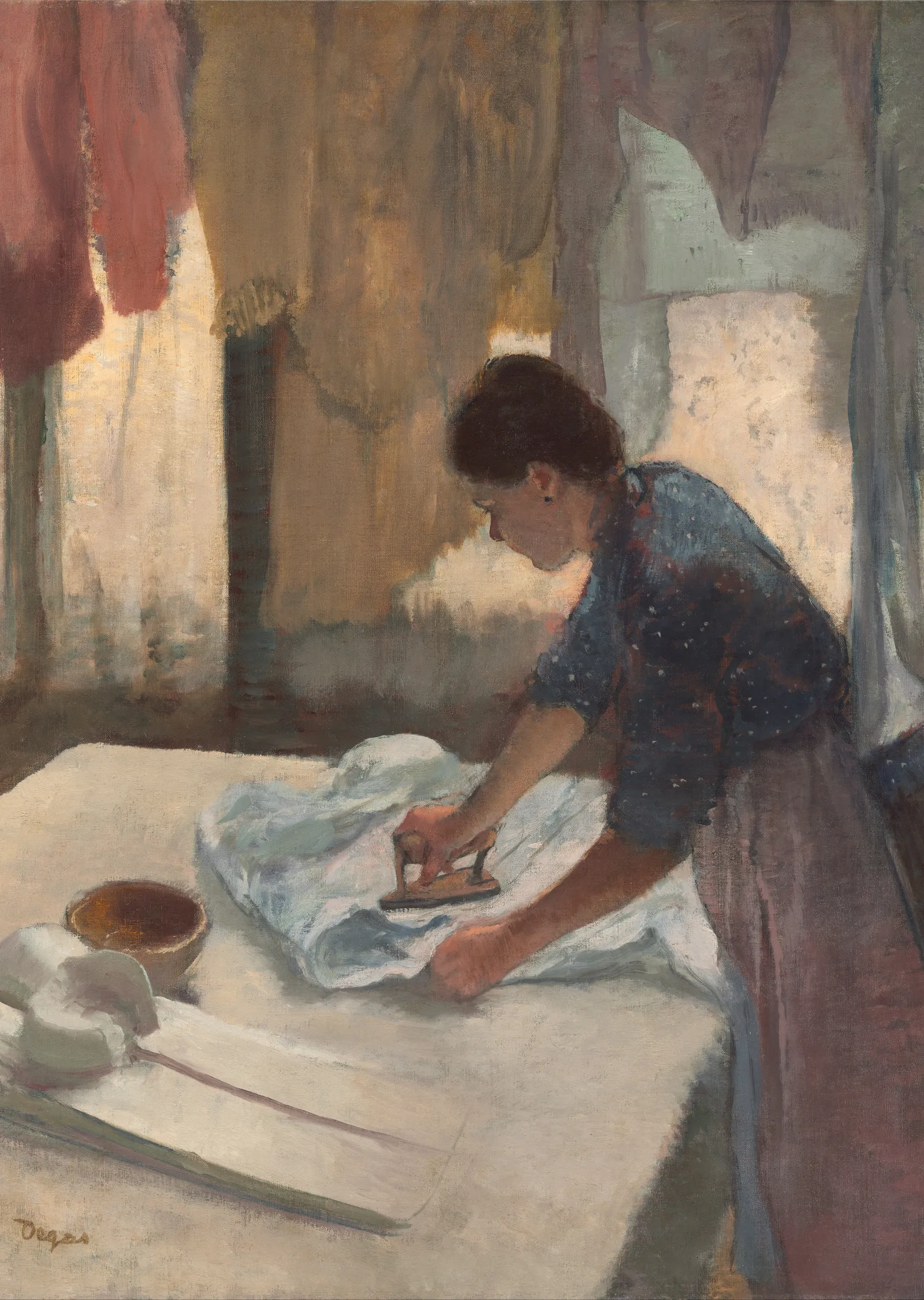 Edgar Degas - Ütü Yapan Kadın, 1884 metal tablo