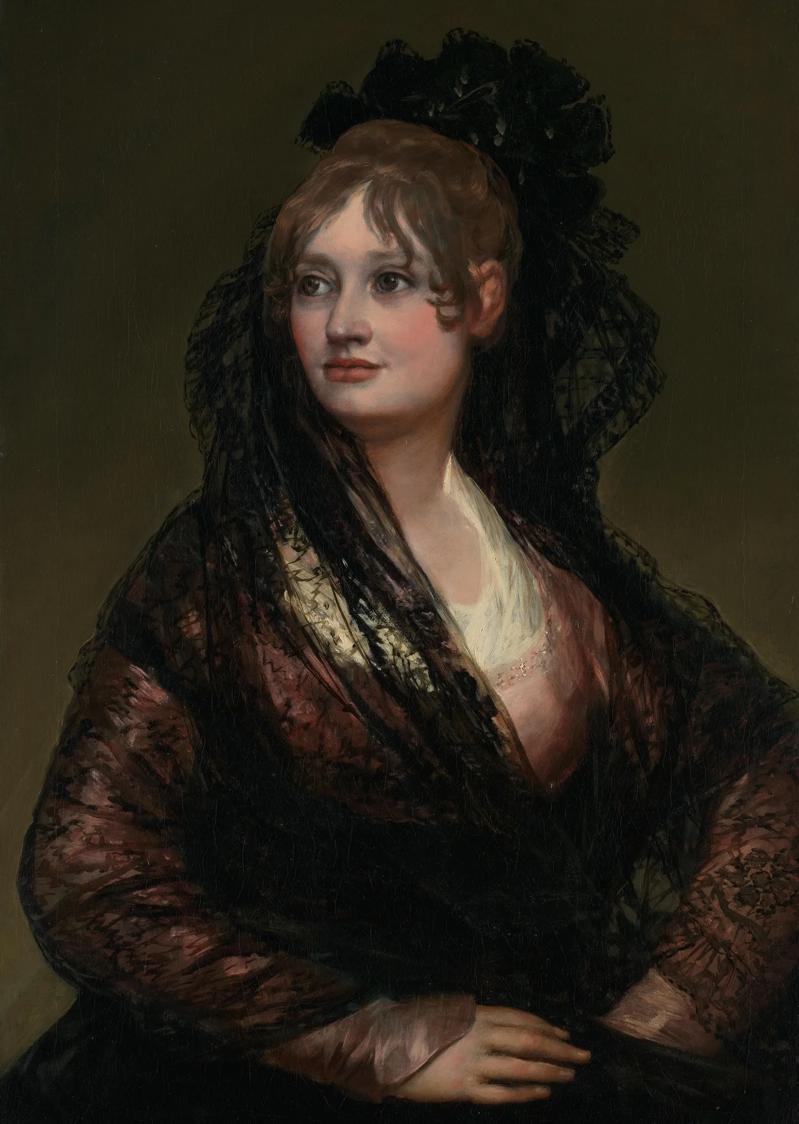 Doña Isabel Cobos de Porcel Portresi - Goya metal tablo
