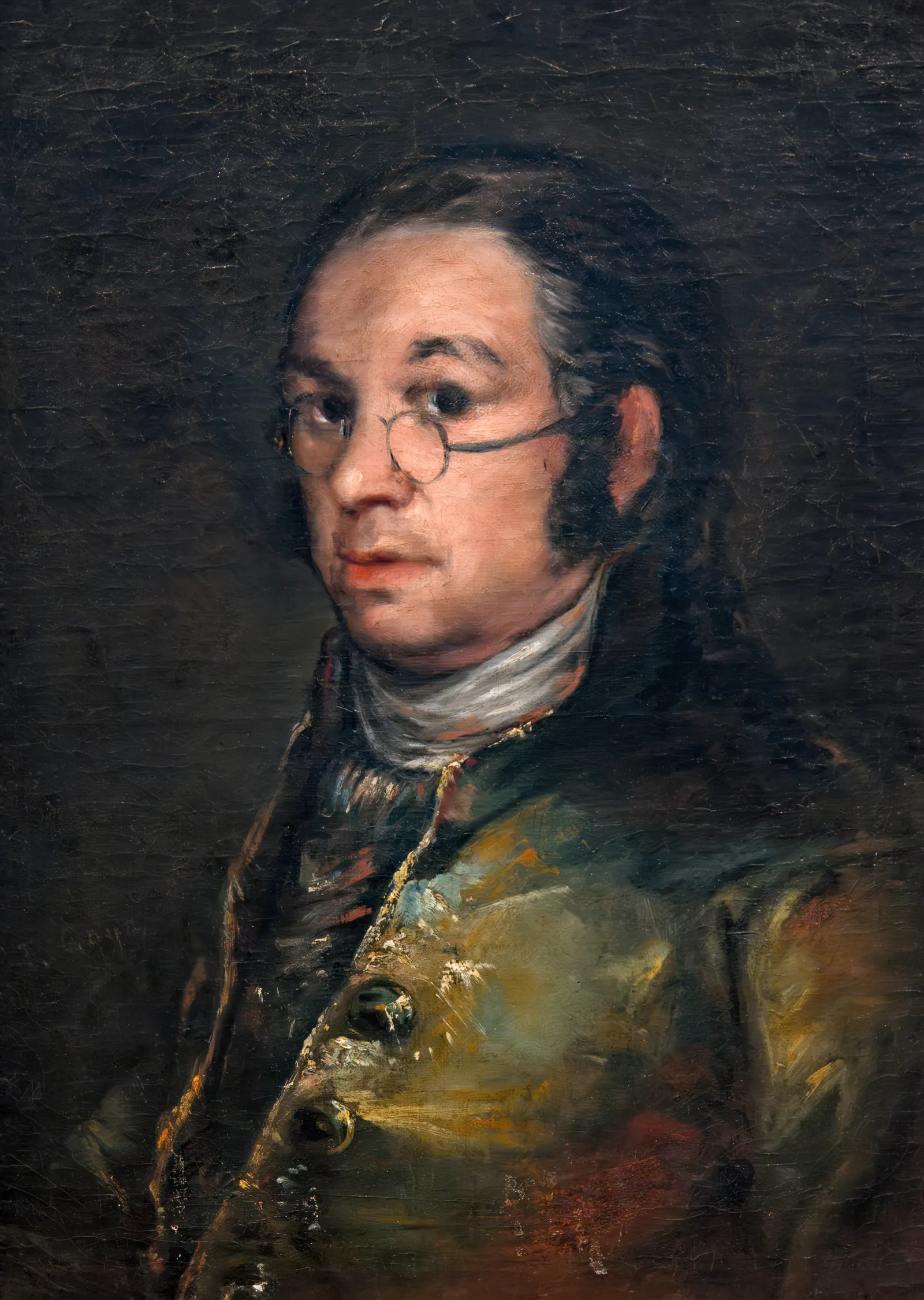 Gözlüklü Otoportre - Goya metal tablo