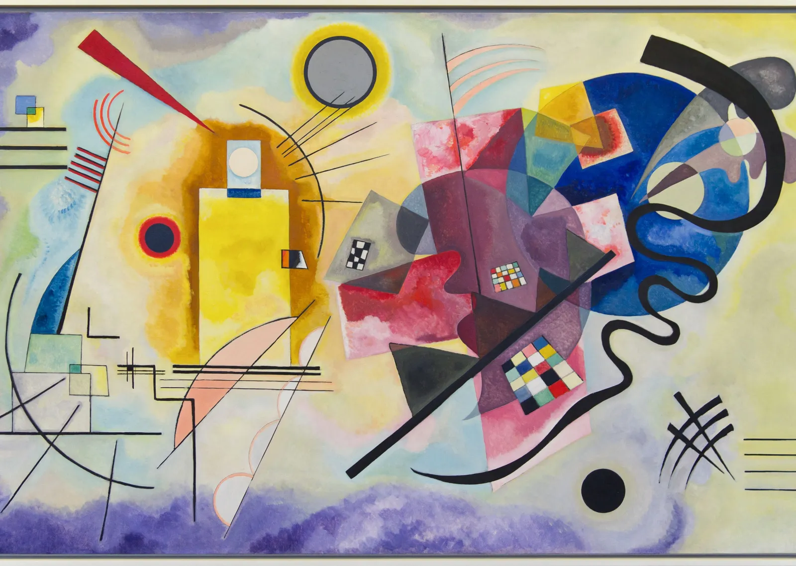 Sarı-Kırmızı-Mavi - Kandinsky metal tablo