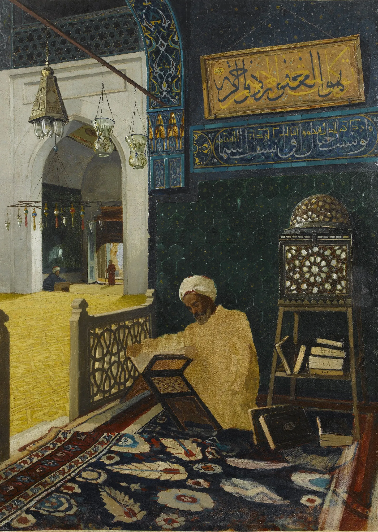 Kuran Okuyan - Osman Hamdi Bey metal tablo