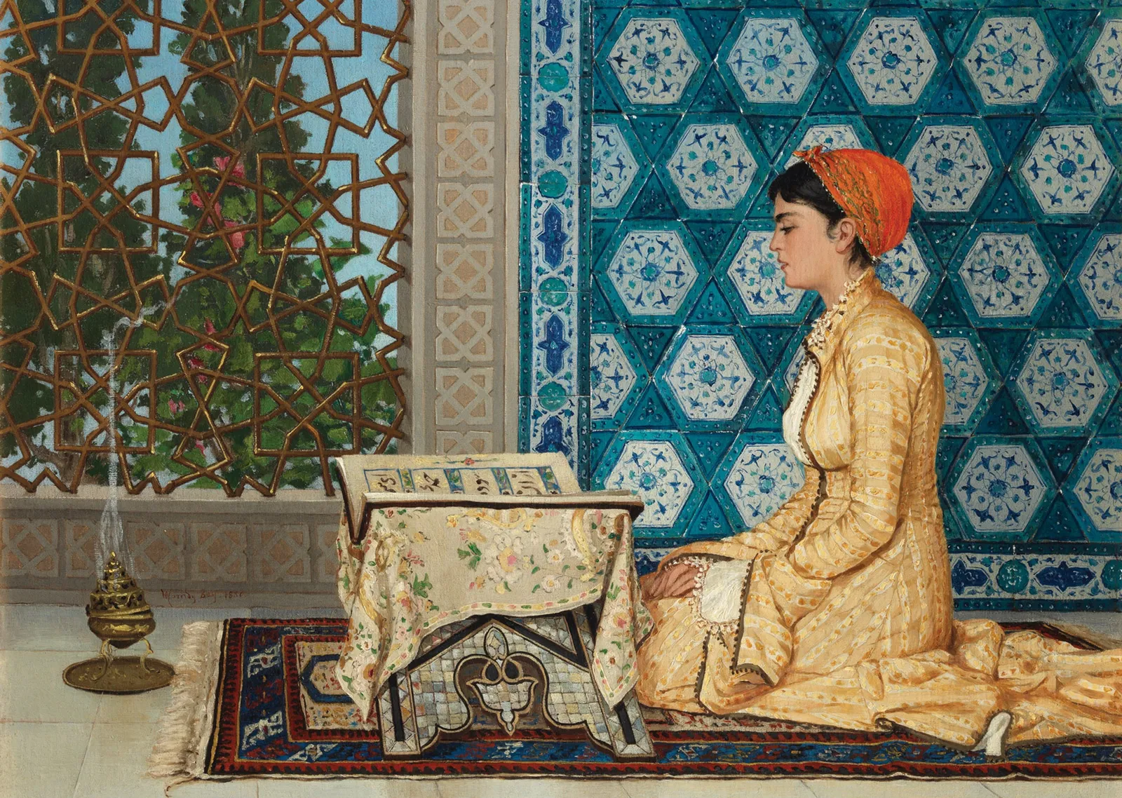 Nesne Dersleri - Osman Hamdi Bey metal tablo